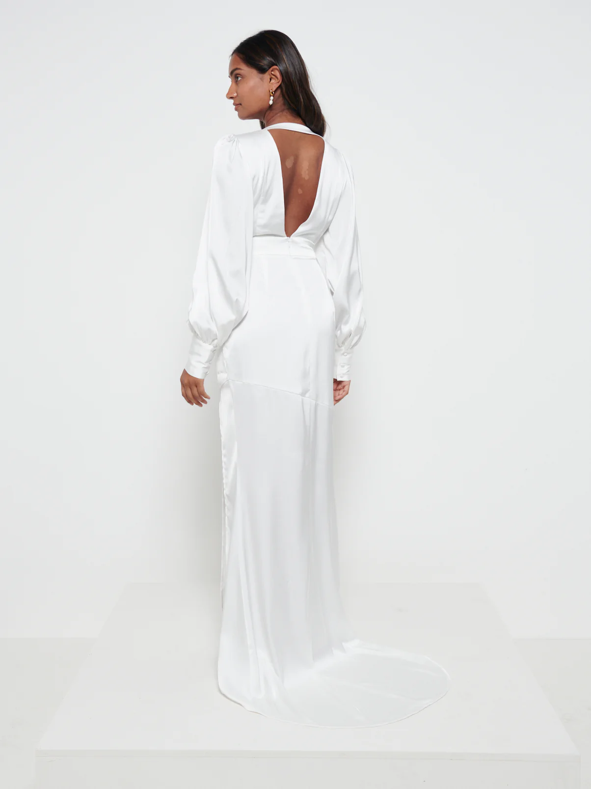 Alexis Belted Maxi Dress - Ivory - Image 3