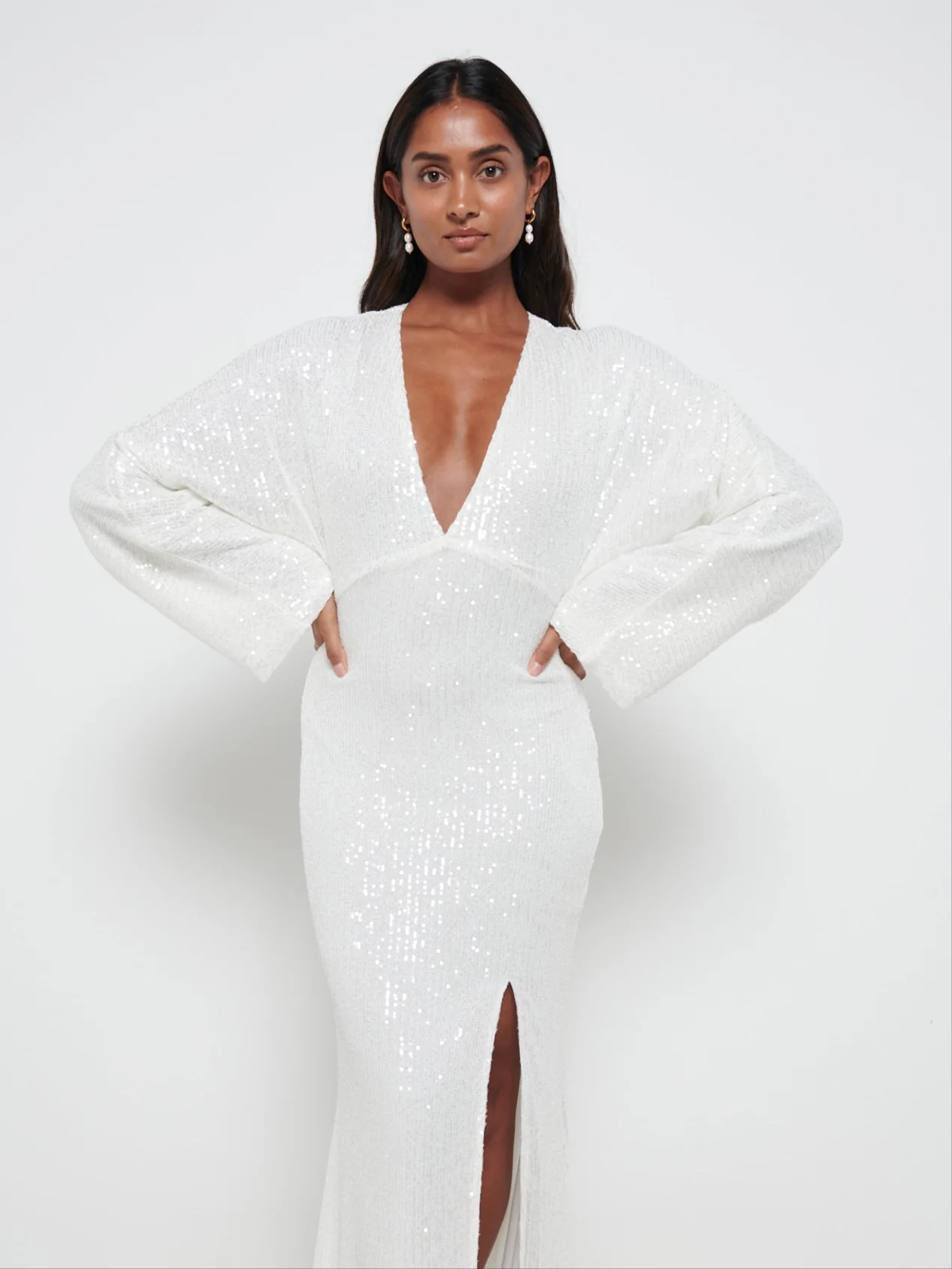 Alexis Sequin Maxi Dress - Ivory - Image 2