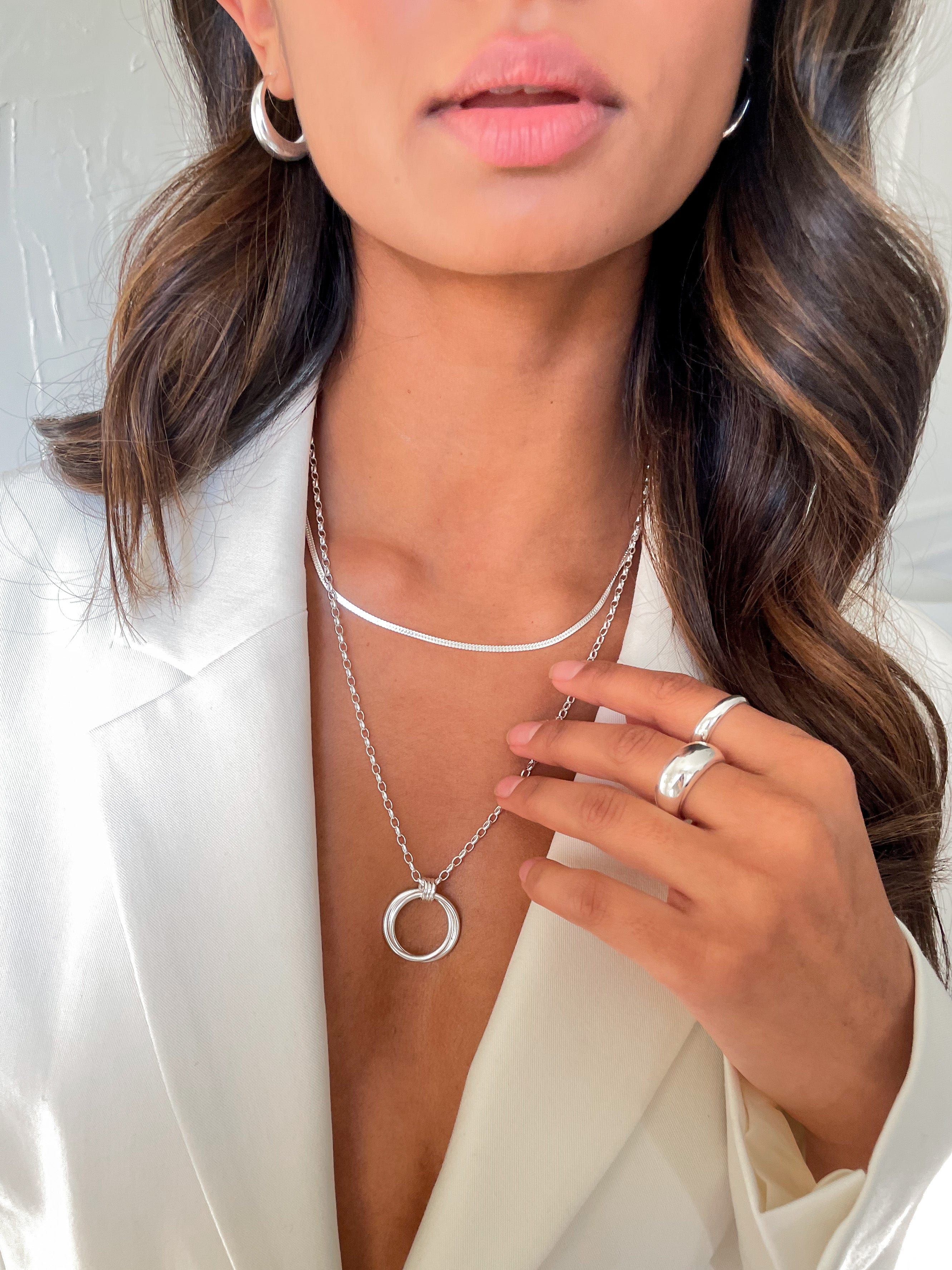 Amar Chain Necklace - Recycled Silver - Image 4