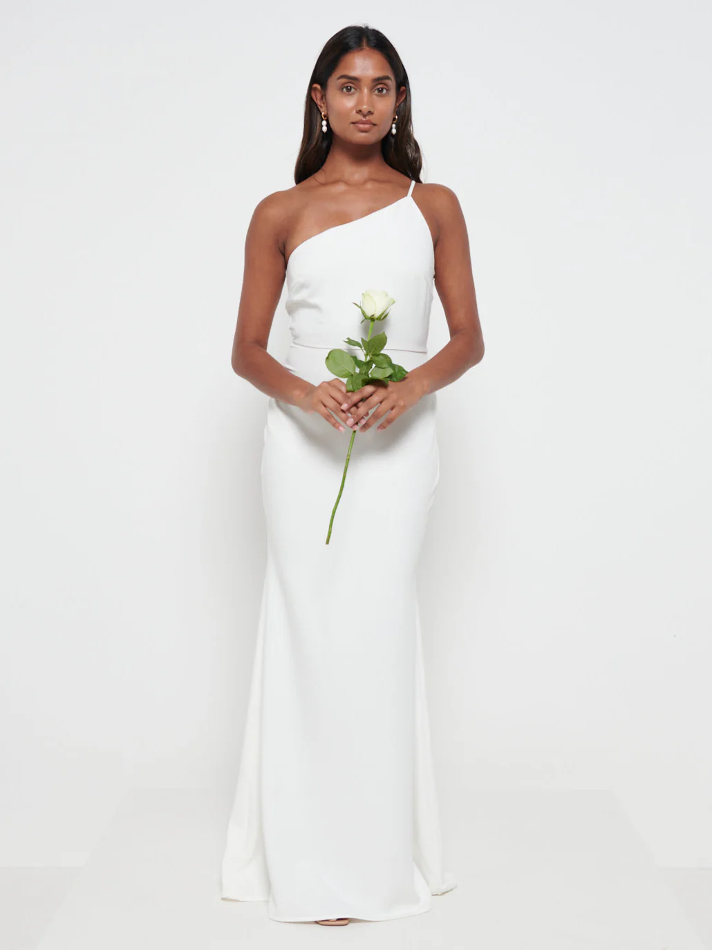 Amelia Crepe Maxi Dress - Ivory