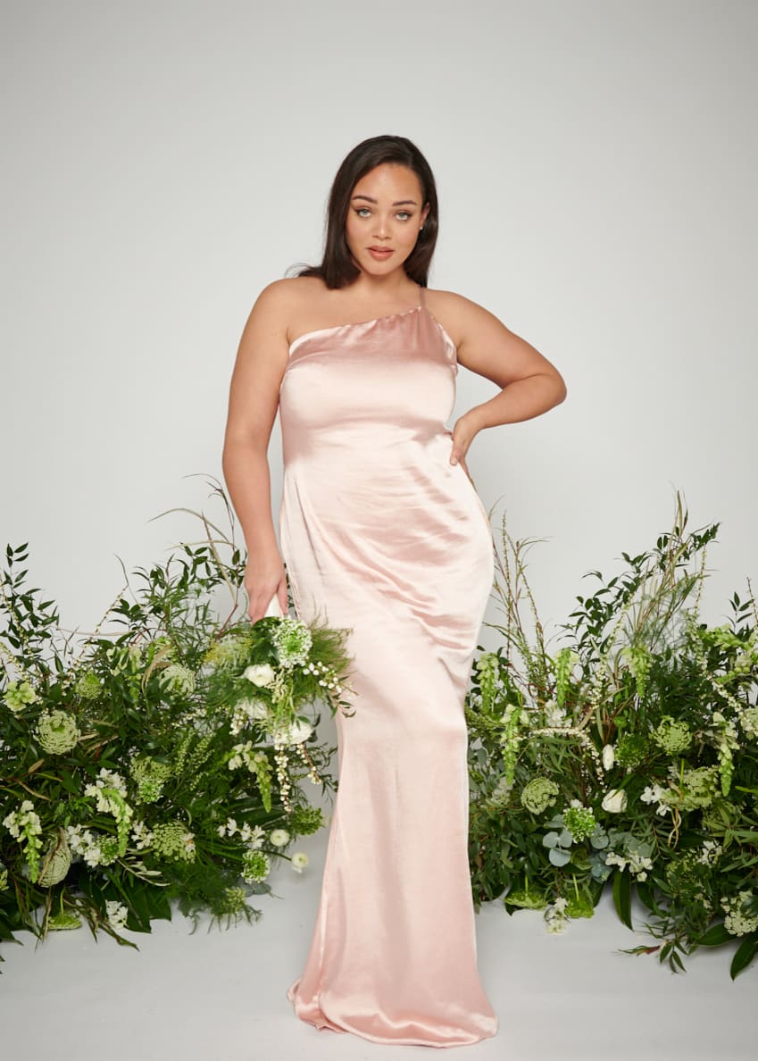 Amelia Maxi Bridesmaid Dress Curve - Matte True Blush - Image 4