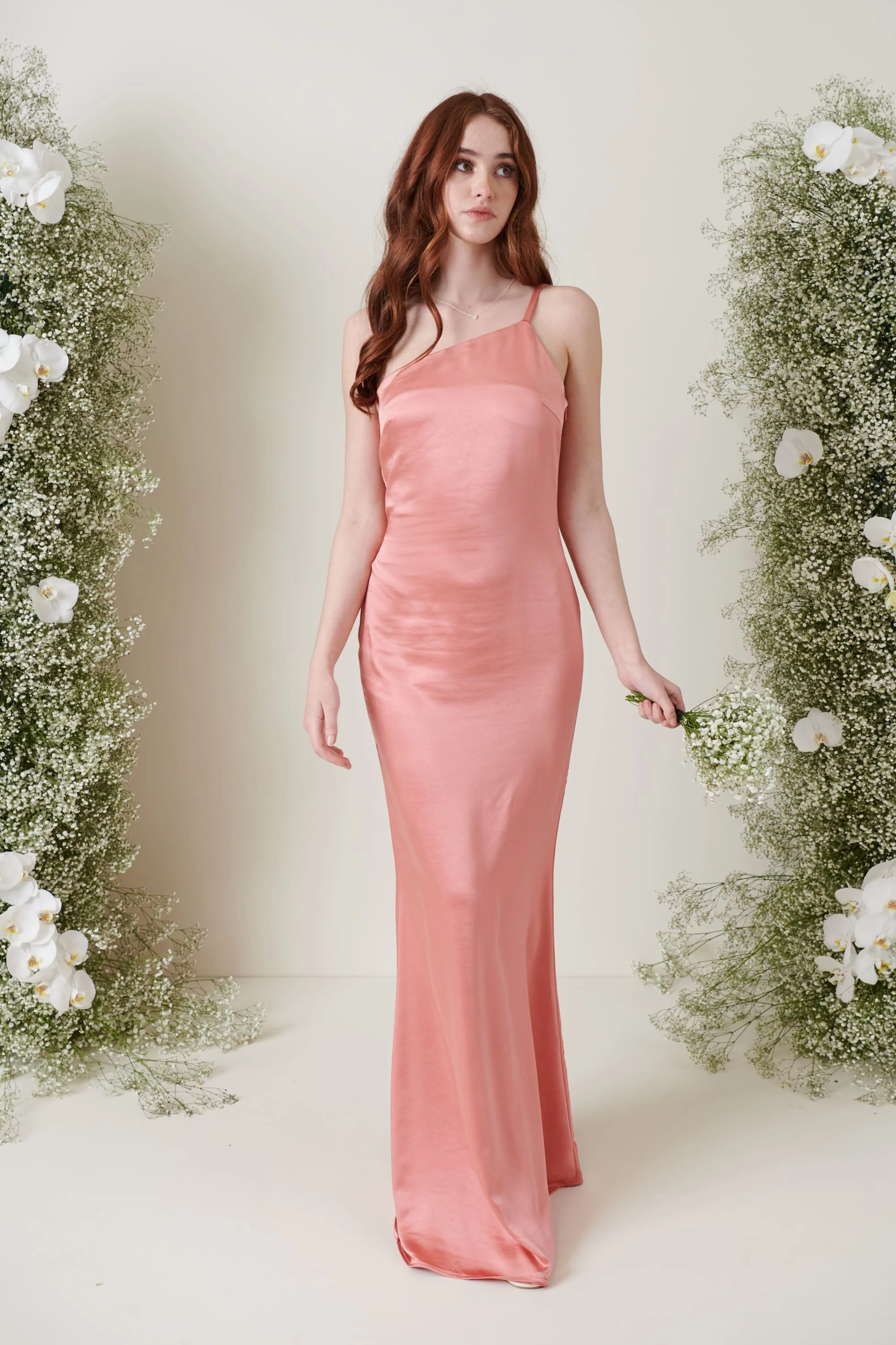 Amelia Maxi Bridesmaid Dress - Matte Apricot Pink - Image 6