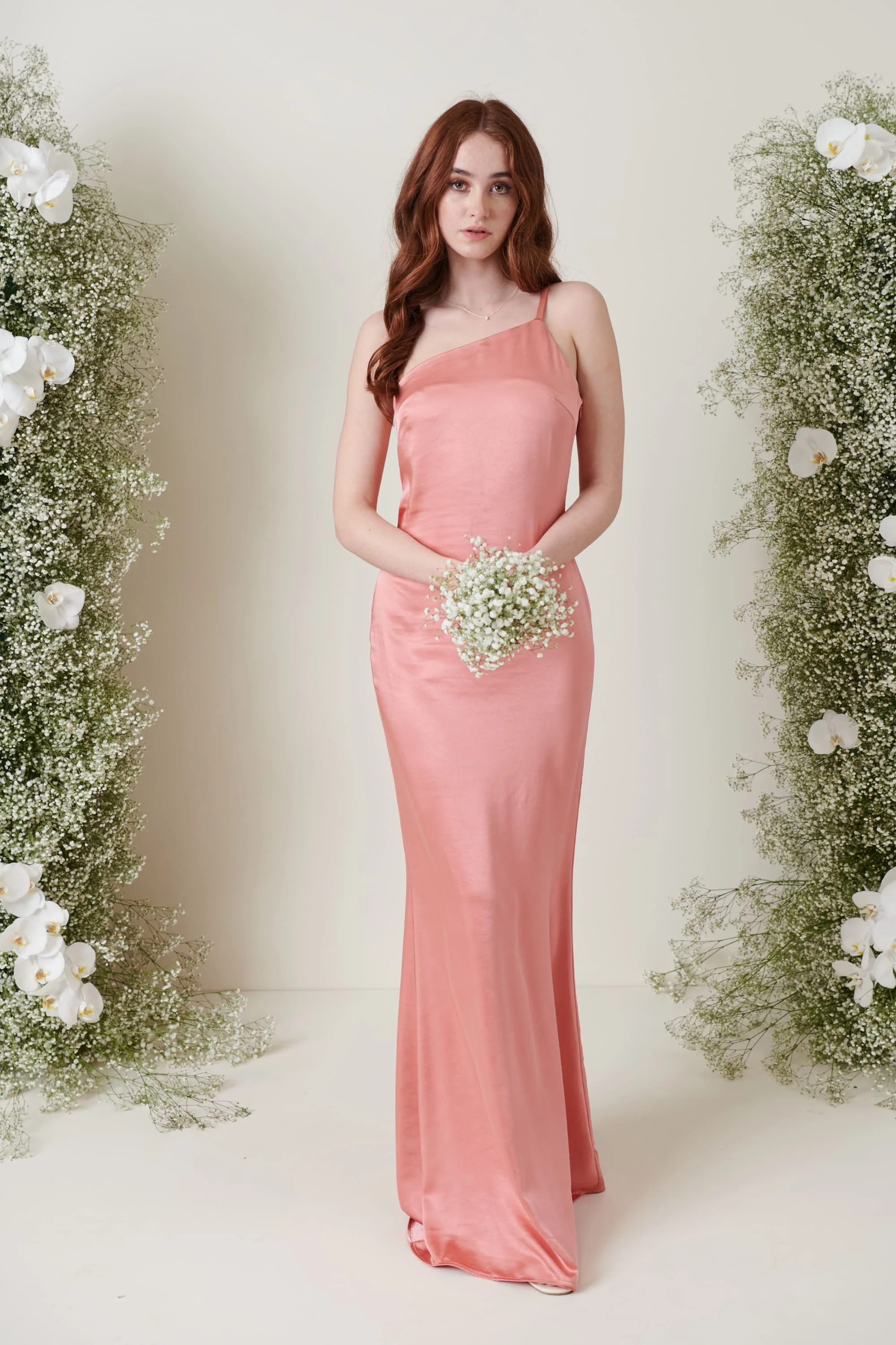 Amelia Maxi Bridesmaid Dress - Matte Apricot Pink - Image 7