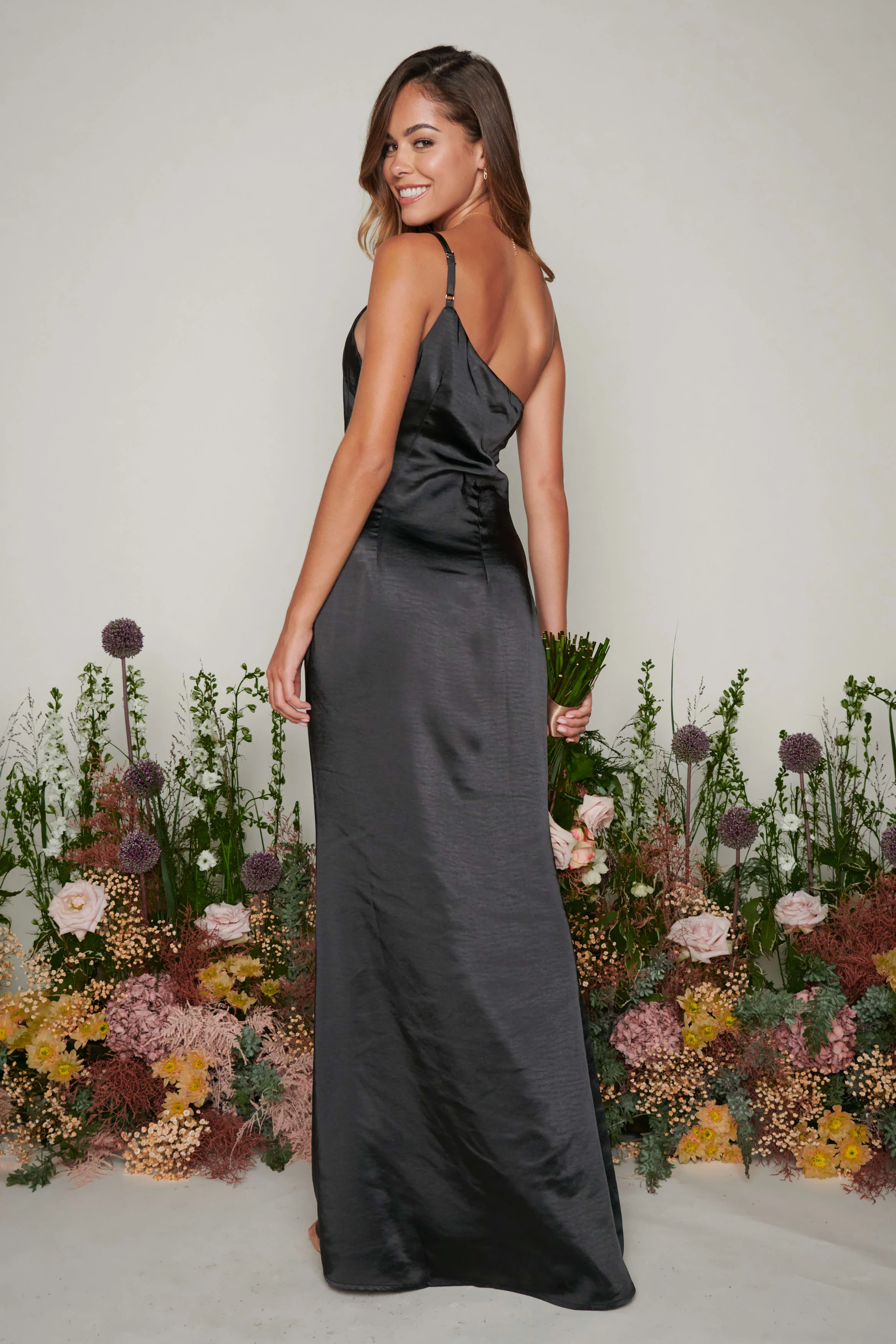 Amelia Maxi Bridesmaid Dress - Matte Black - Image 4