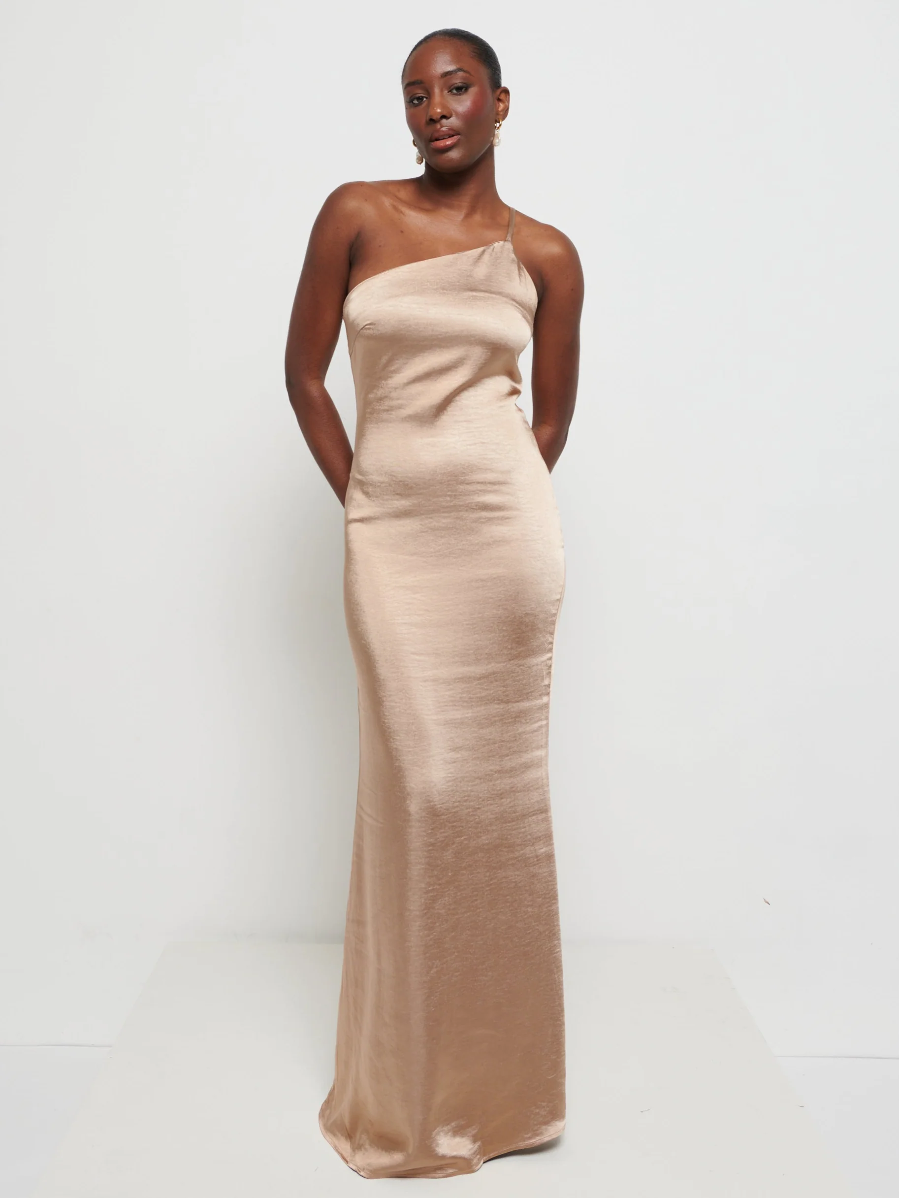 Amelia Maxi Bridesmaid Dress - Matte Mocha - Image 3