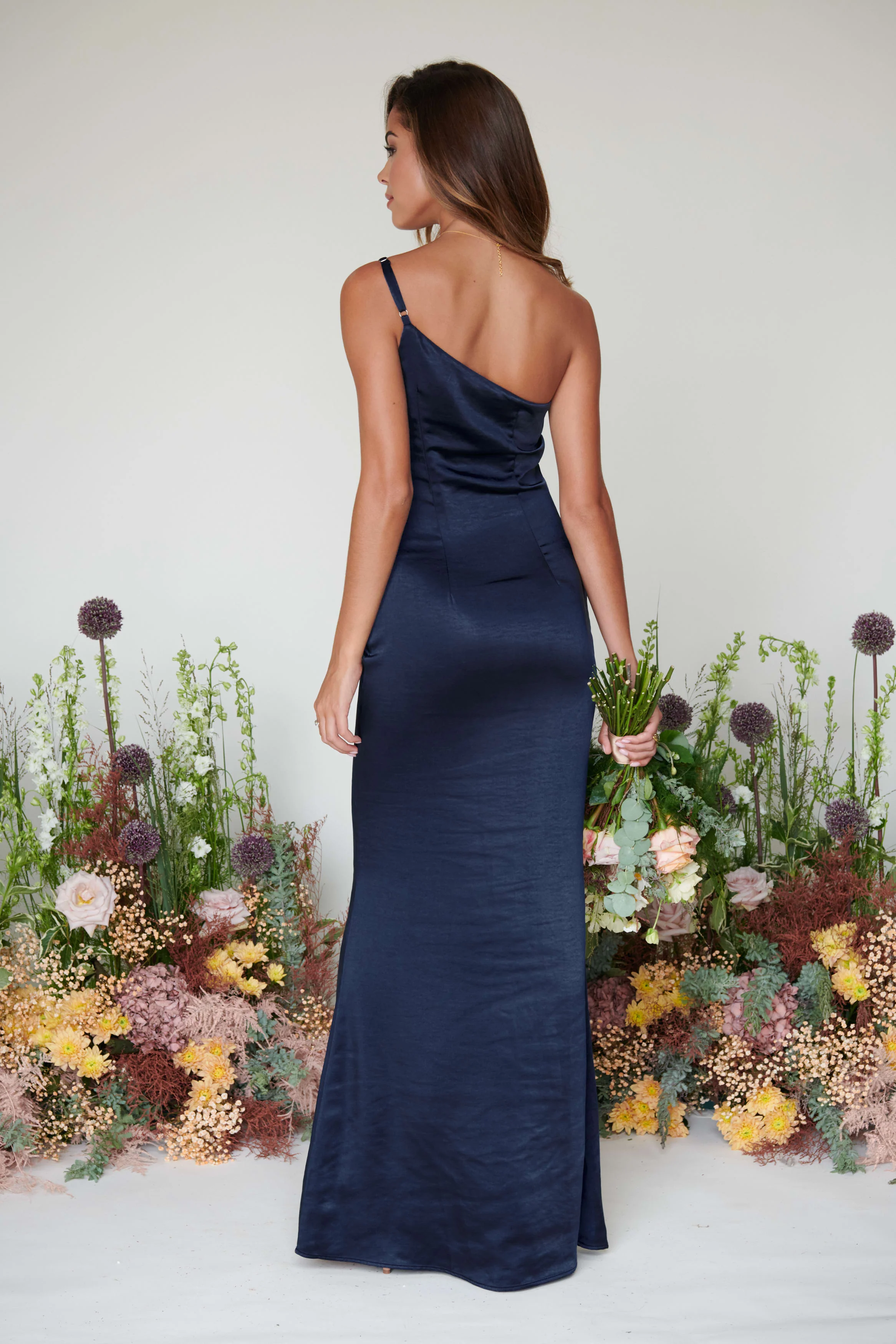 Amelia Maxi Bridesmaid Dress - Matte Navy - Image 4