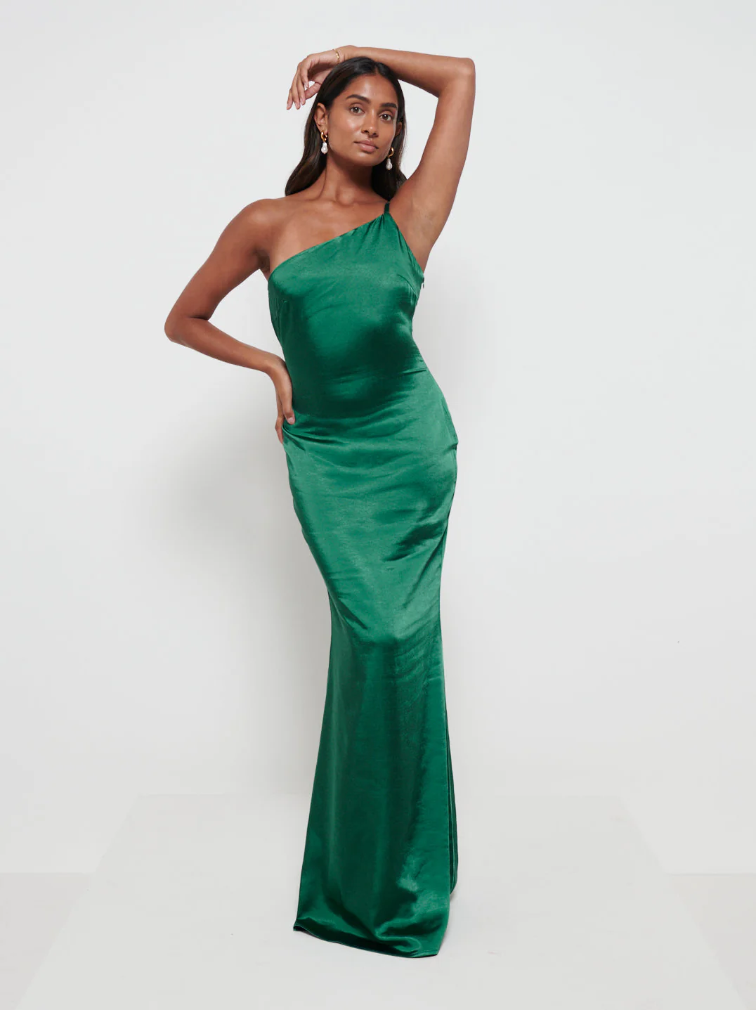 Amelia Maxi Bridesmaid Dress - Matte Emerald