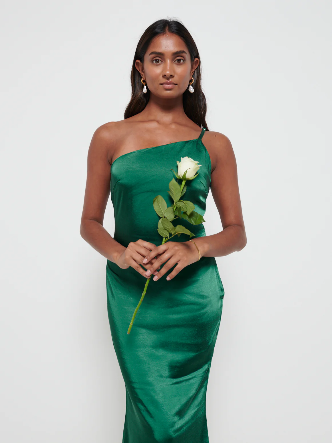Amelia Maxi Bridesmaid Dress - Matte Emerald - Image 2