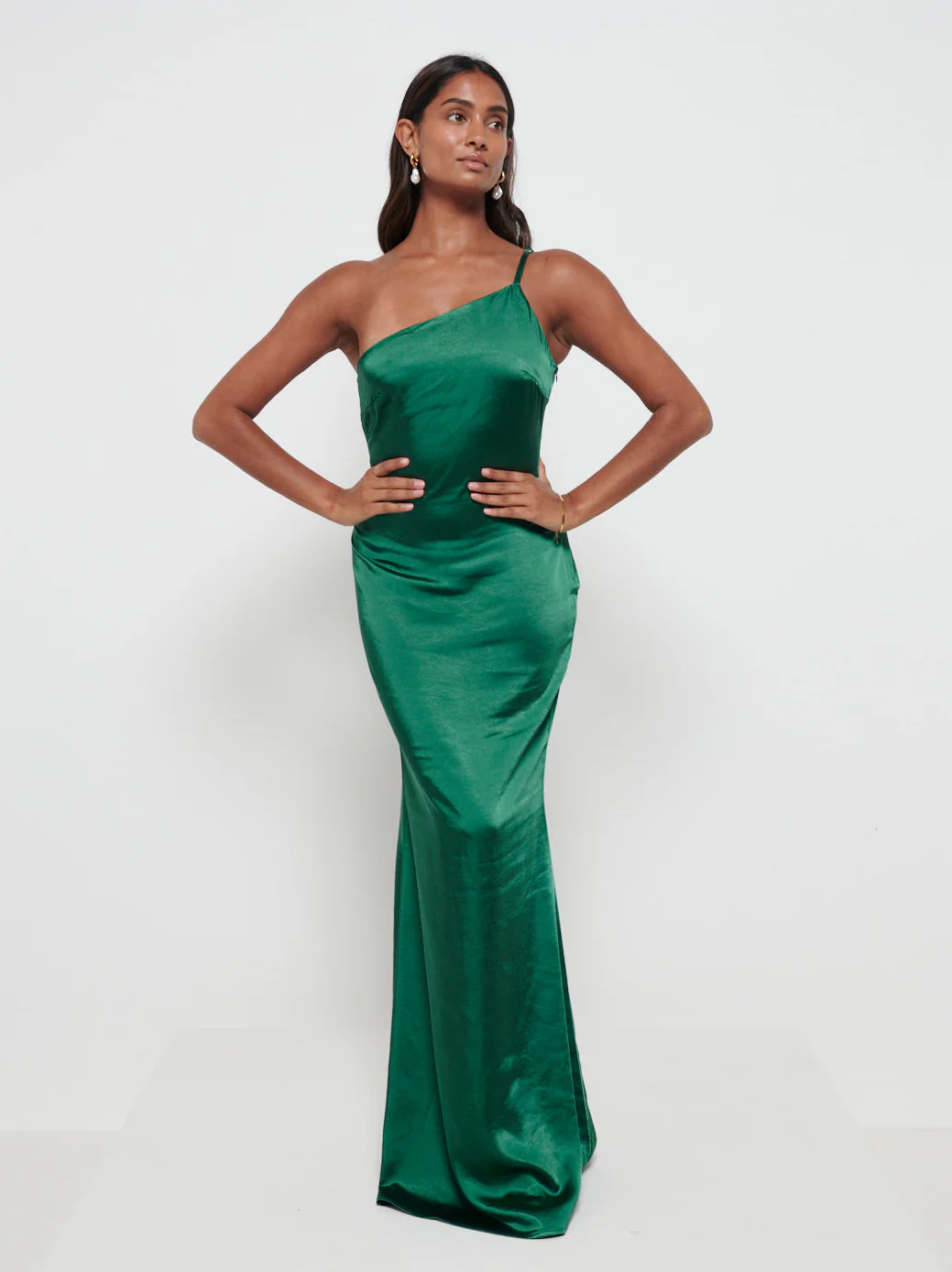 Amelia Maxi Bridesmaid Dress - Matte Emerald - Image 4