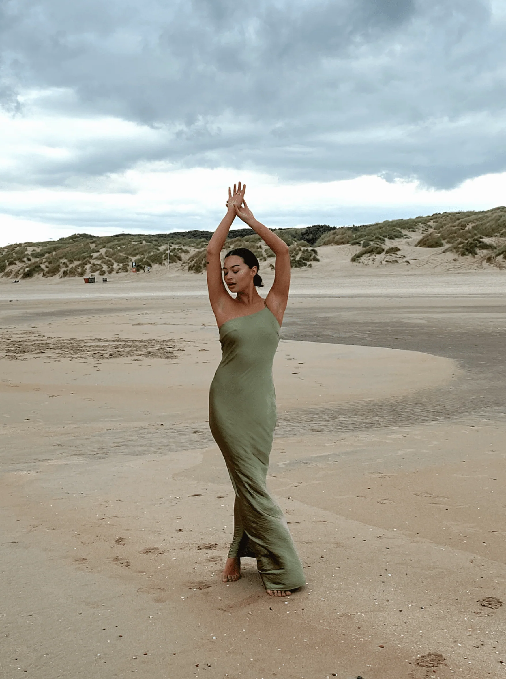 Amelia Maxi Dress - Matte Olive Green - Image 7