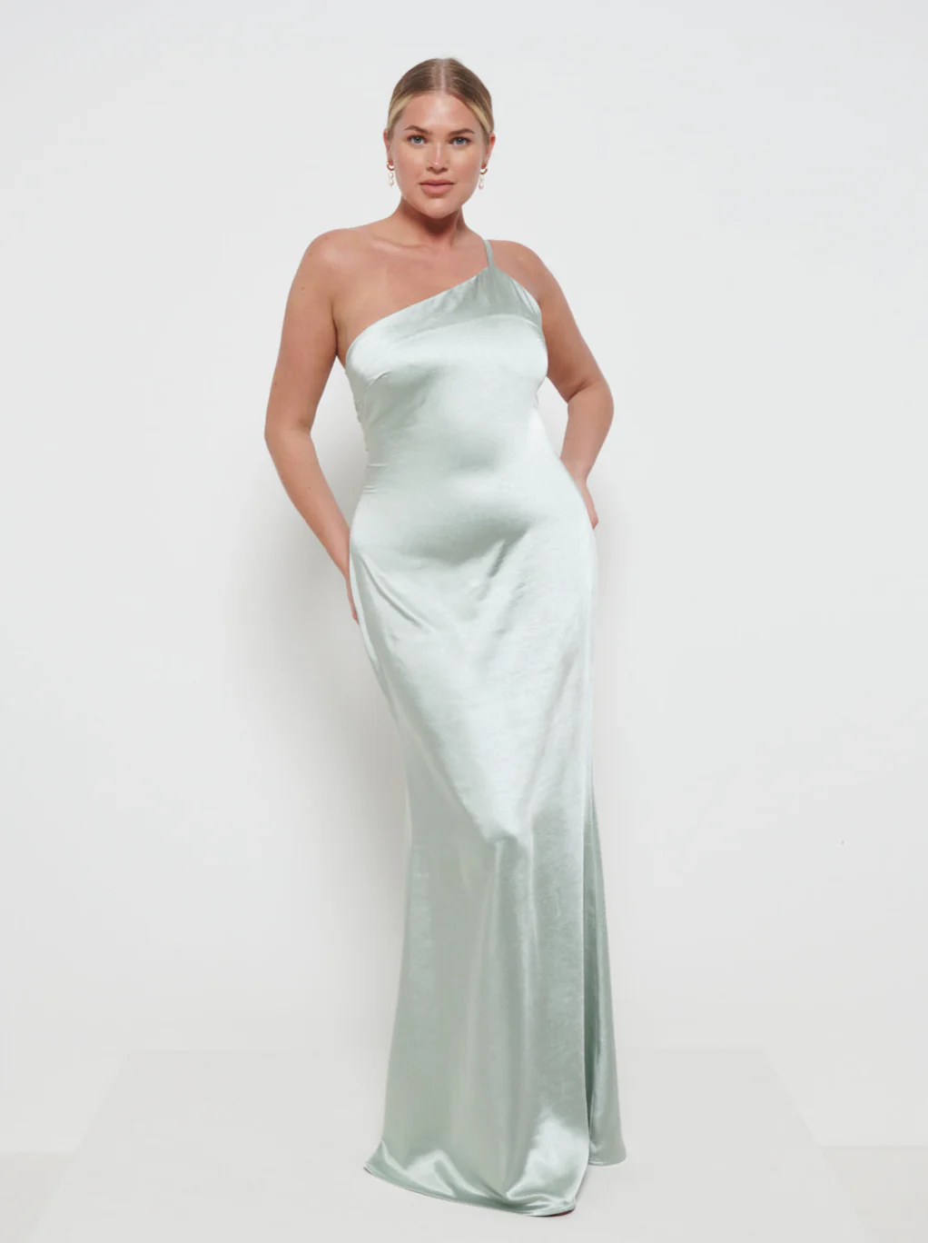Amelia Maxi Bridesmaid Dress - Matte Sage - Image 4