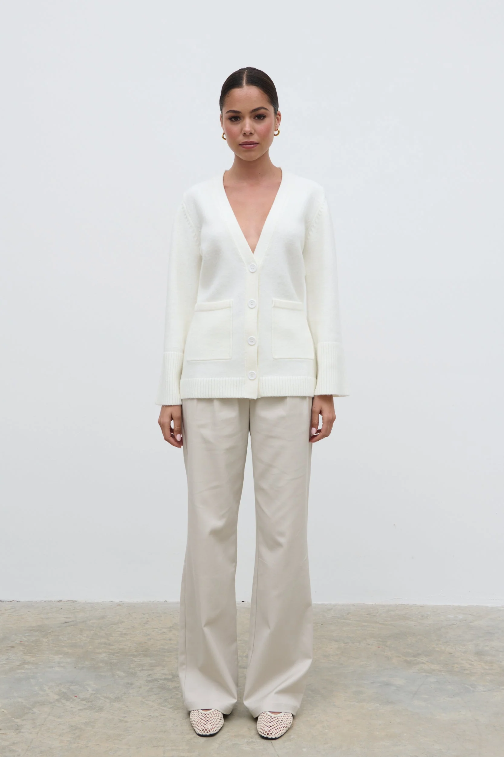 Autumn Knit Cardigan - Cream - Image 5