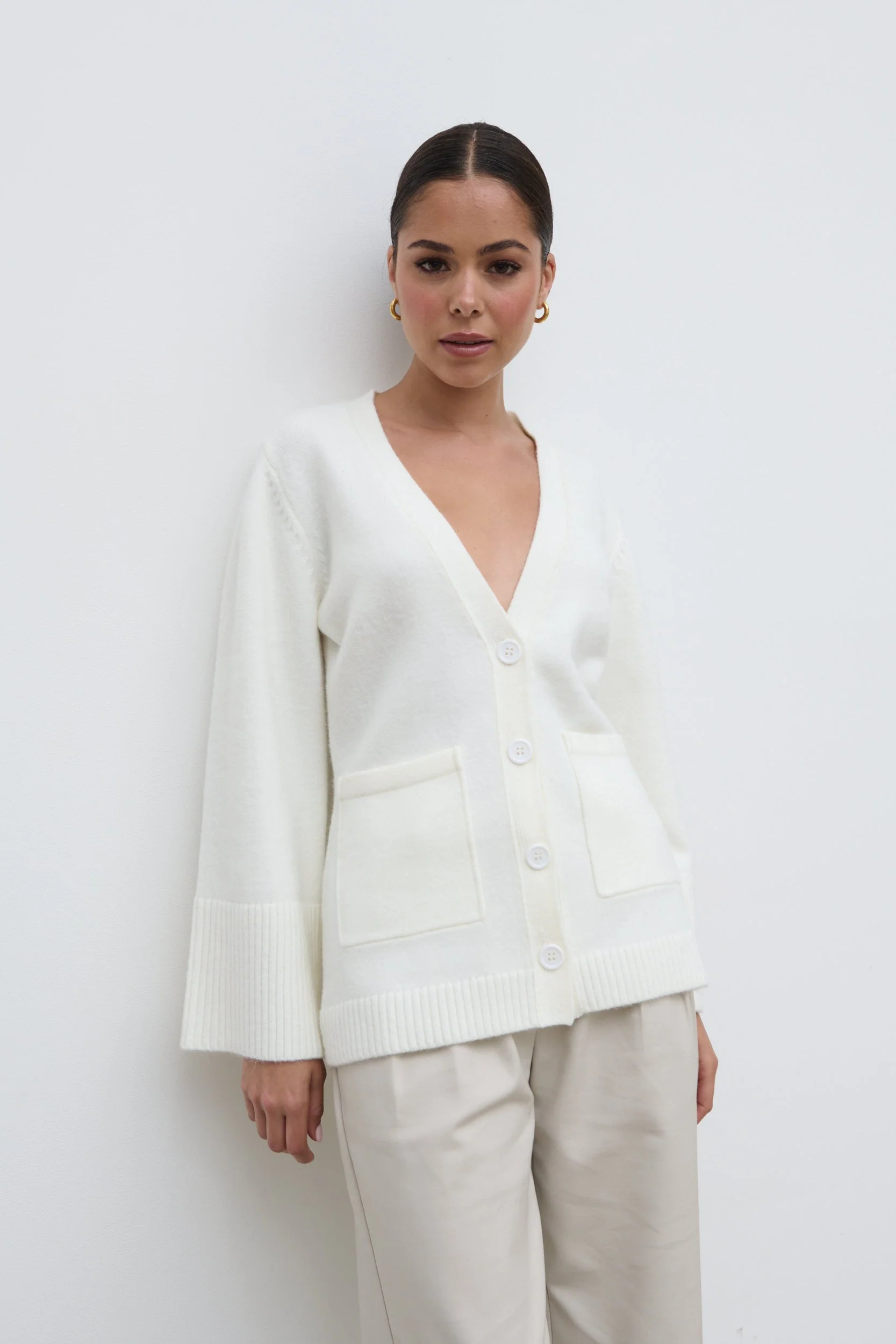 Autumn Knit Cardigan - Cream - Image 7