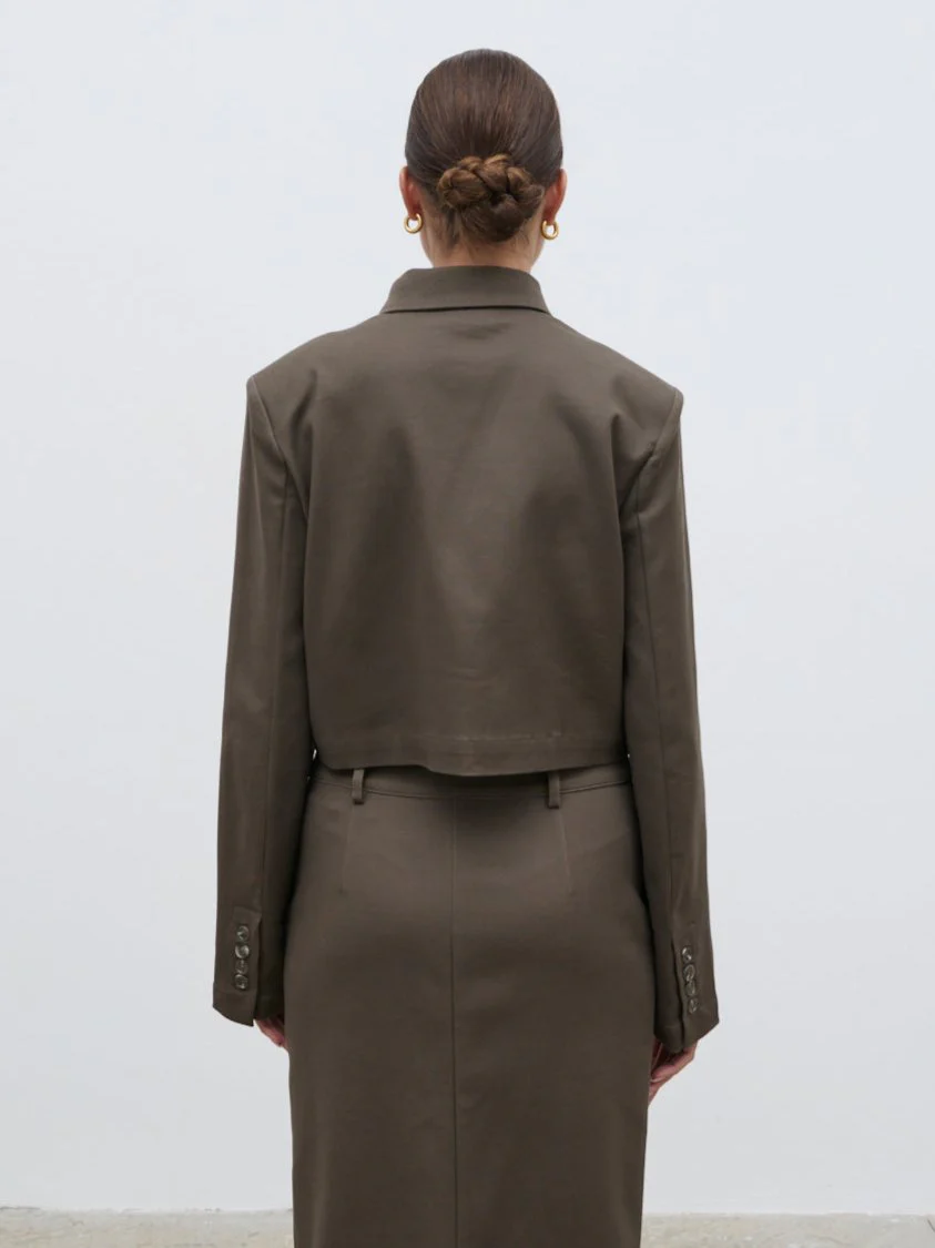 Brady Boxy Shirt - Taupe - Image 5