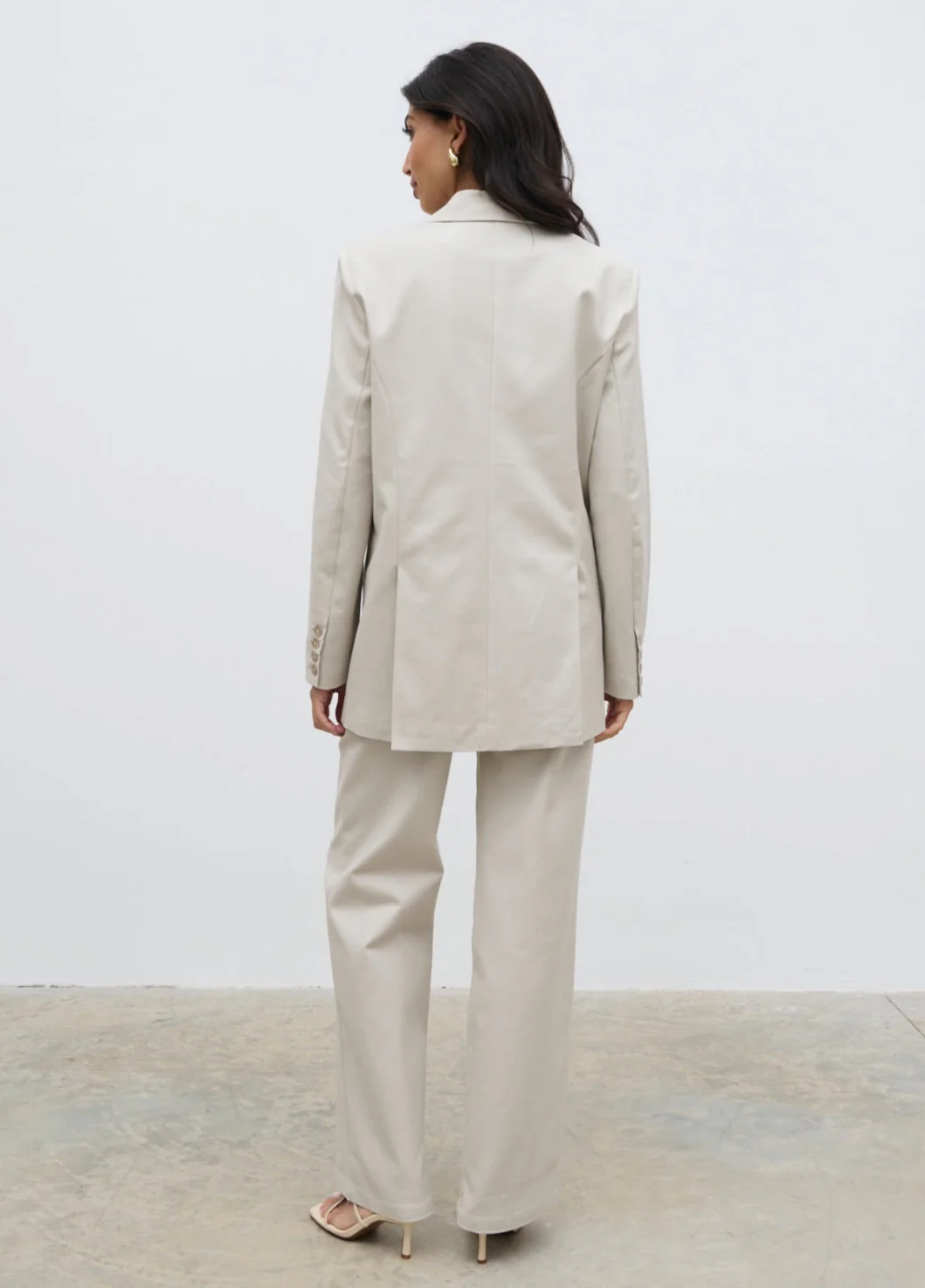 Brady Oversized Boxy Blazer - Chalk - Image 6