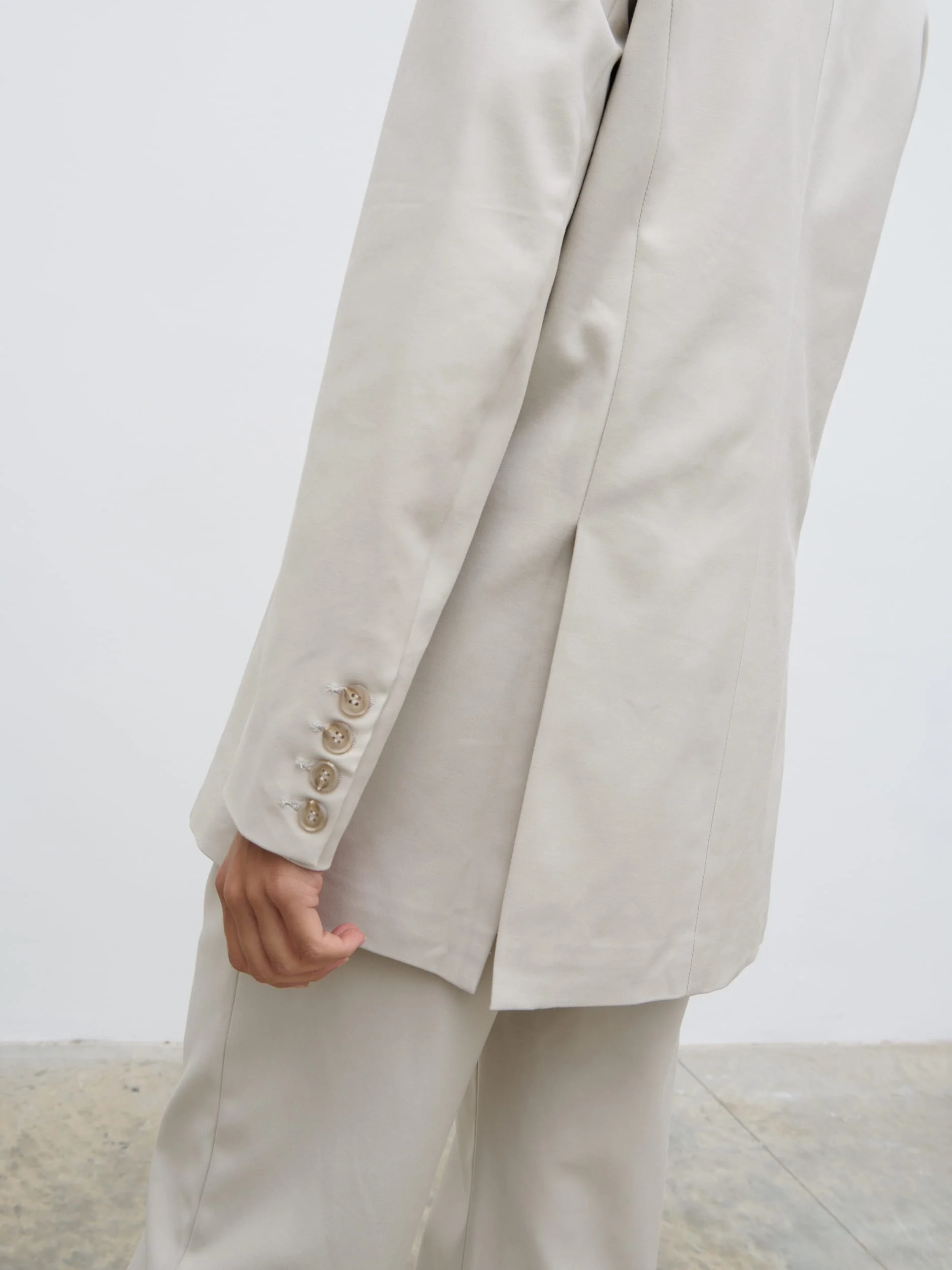 Brady Oversized Boxy Blazer - Chalk - Image 7