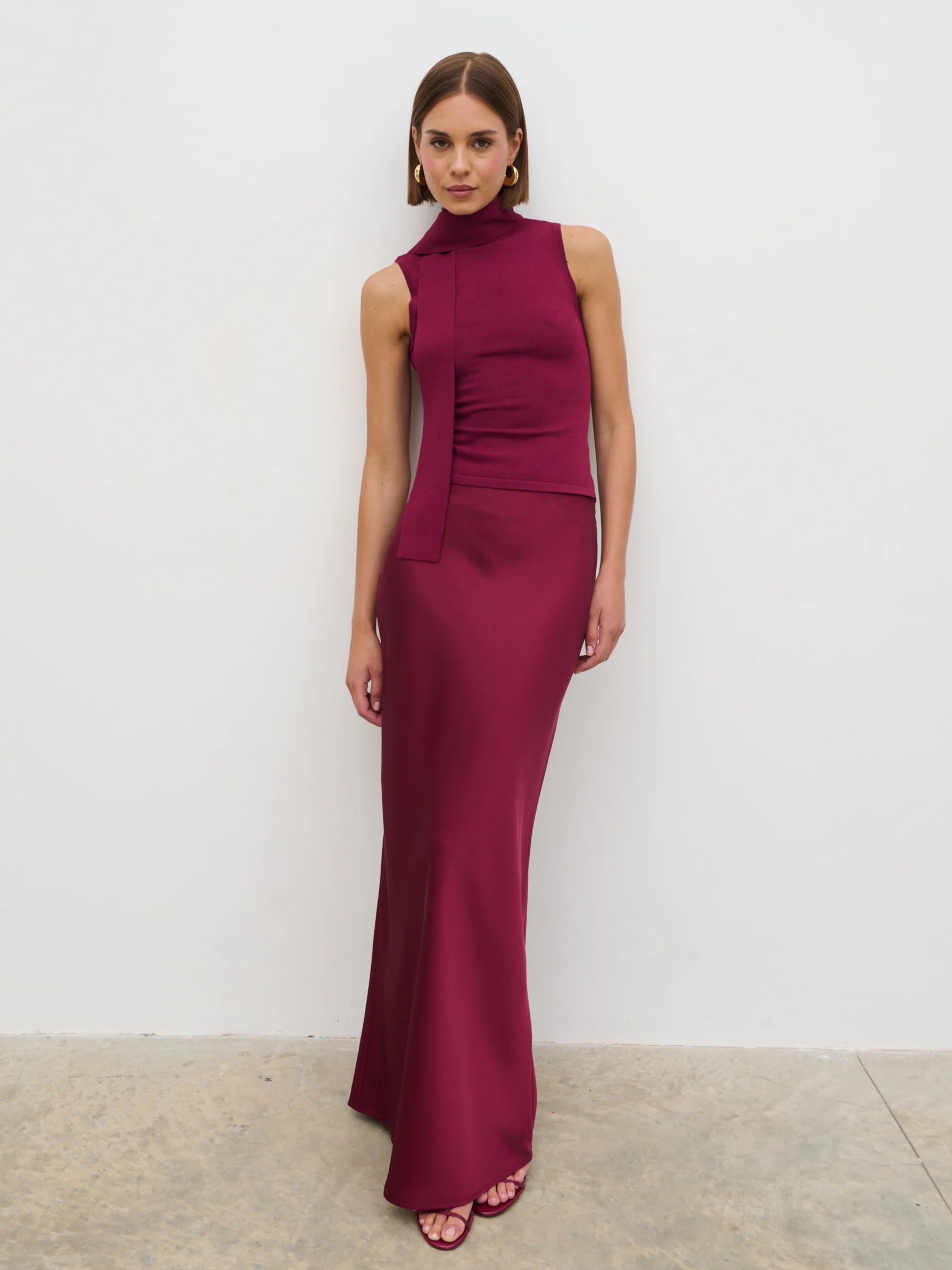 Breya Maxi Skirt - Wine