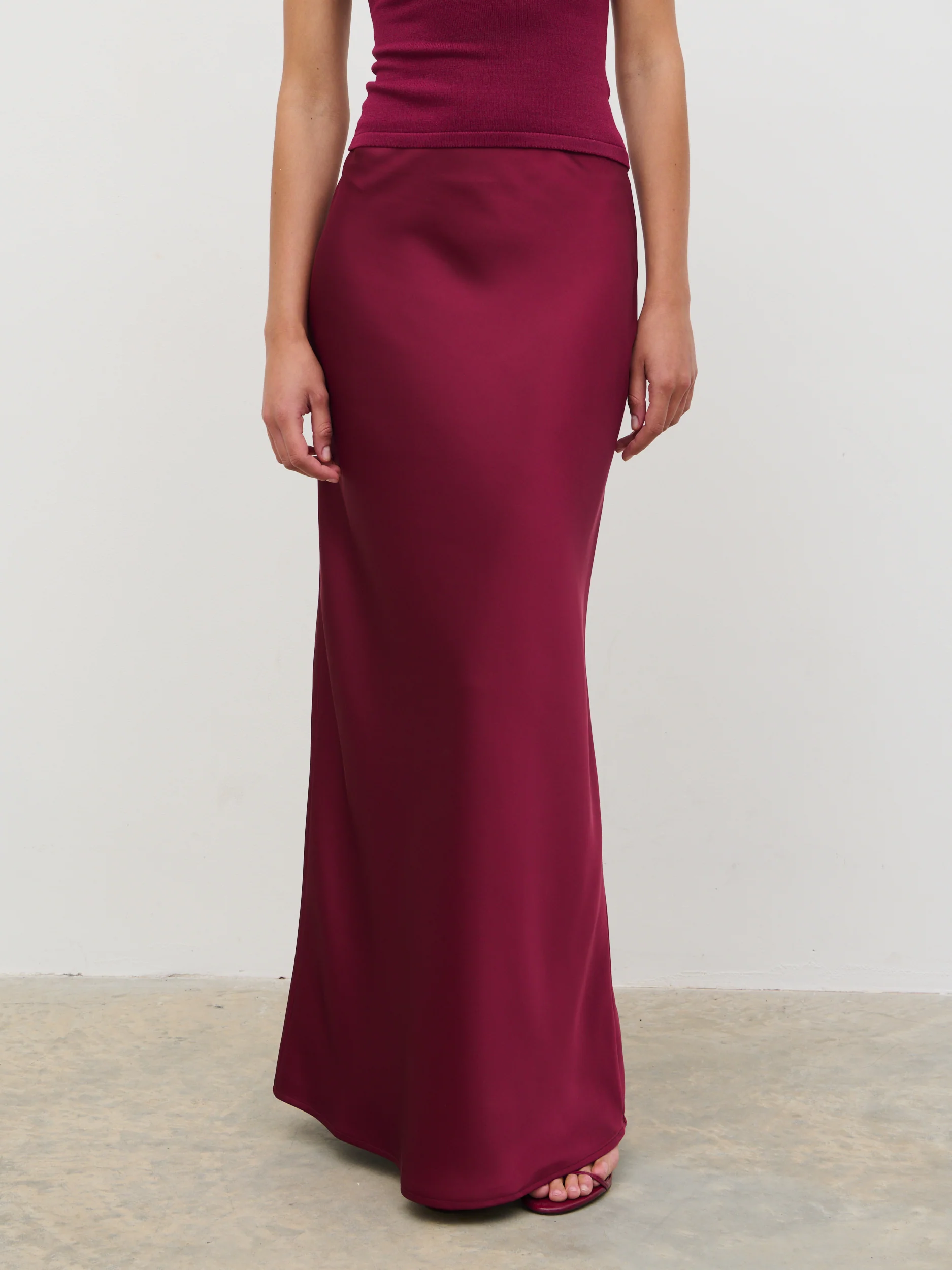 Breya Maxi Skirt - Wine - Image 2