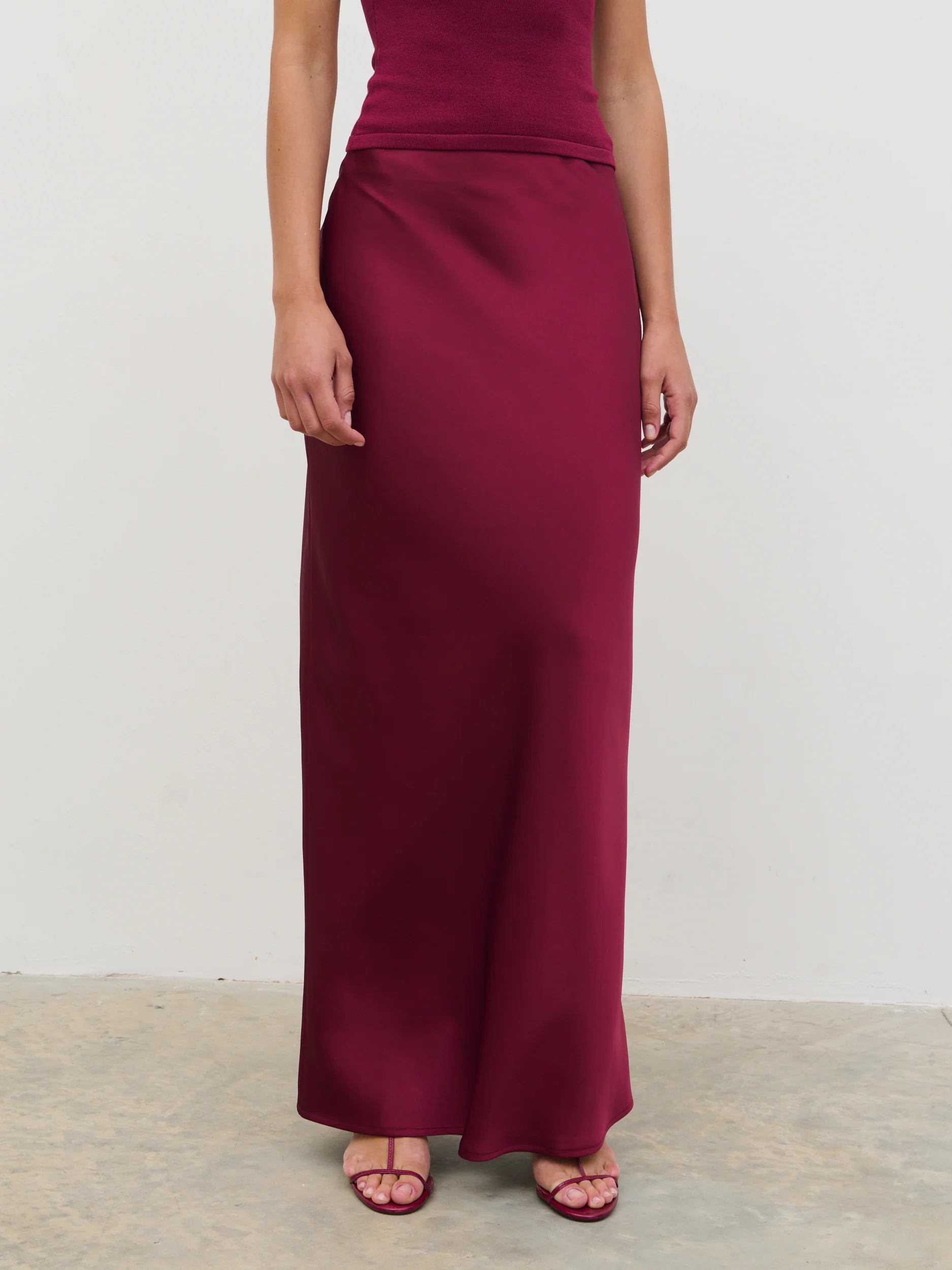 Breya Maxi Skirt - Wine - Image 5
