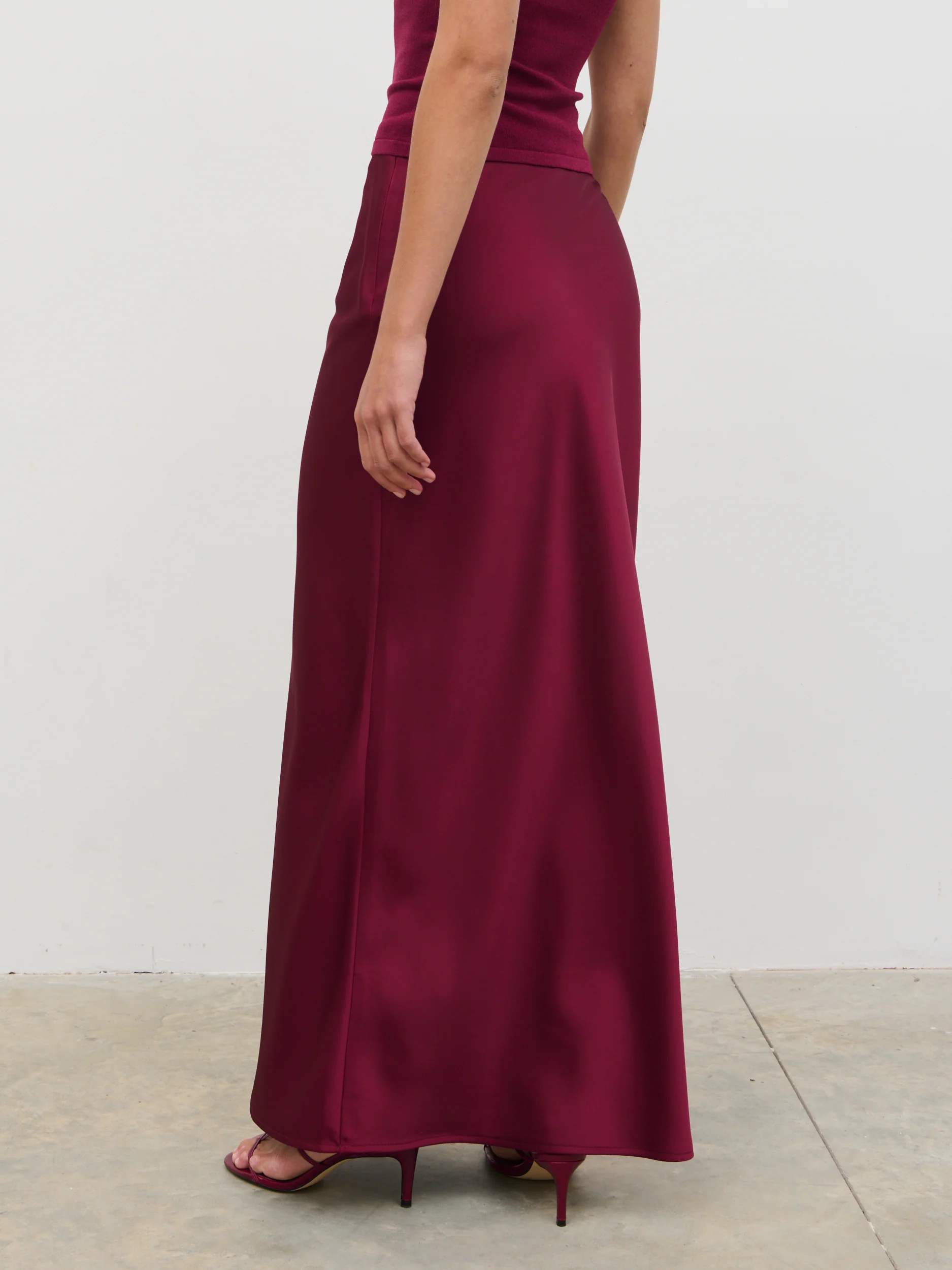 Breya Maxi Skirt - Wine - Image 6