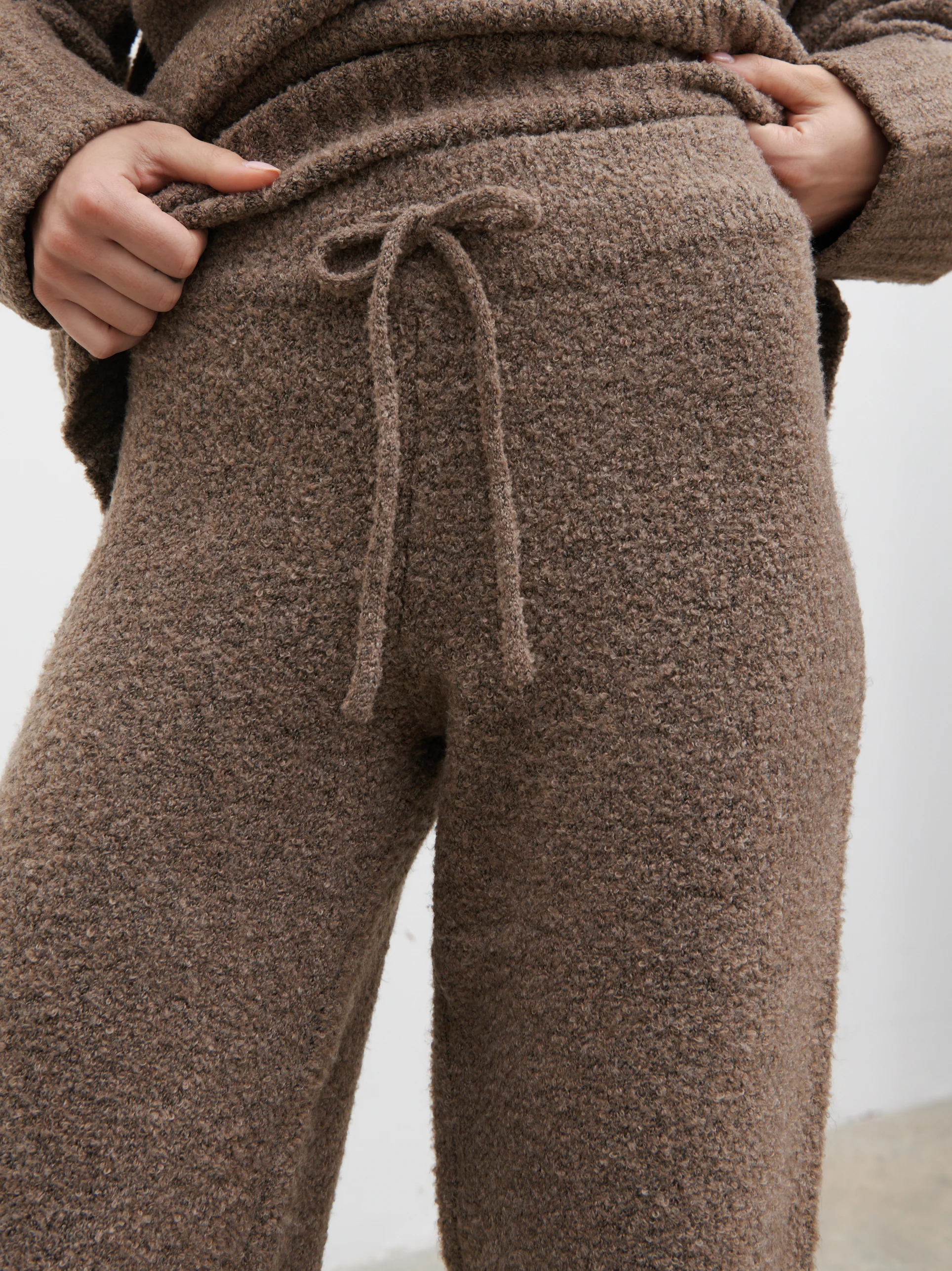 Camille Borg Drawstring Trousers - Mocha - Image 3