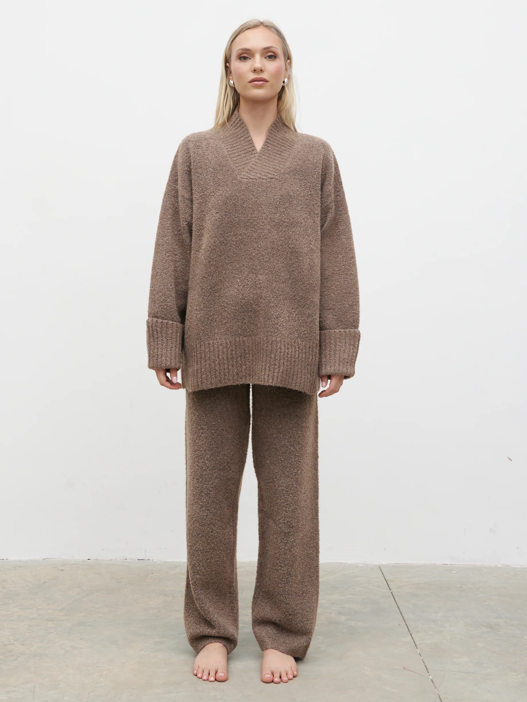 Camille Borg Drawstring Trousers - Mocha - Image 6