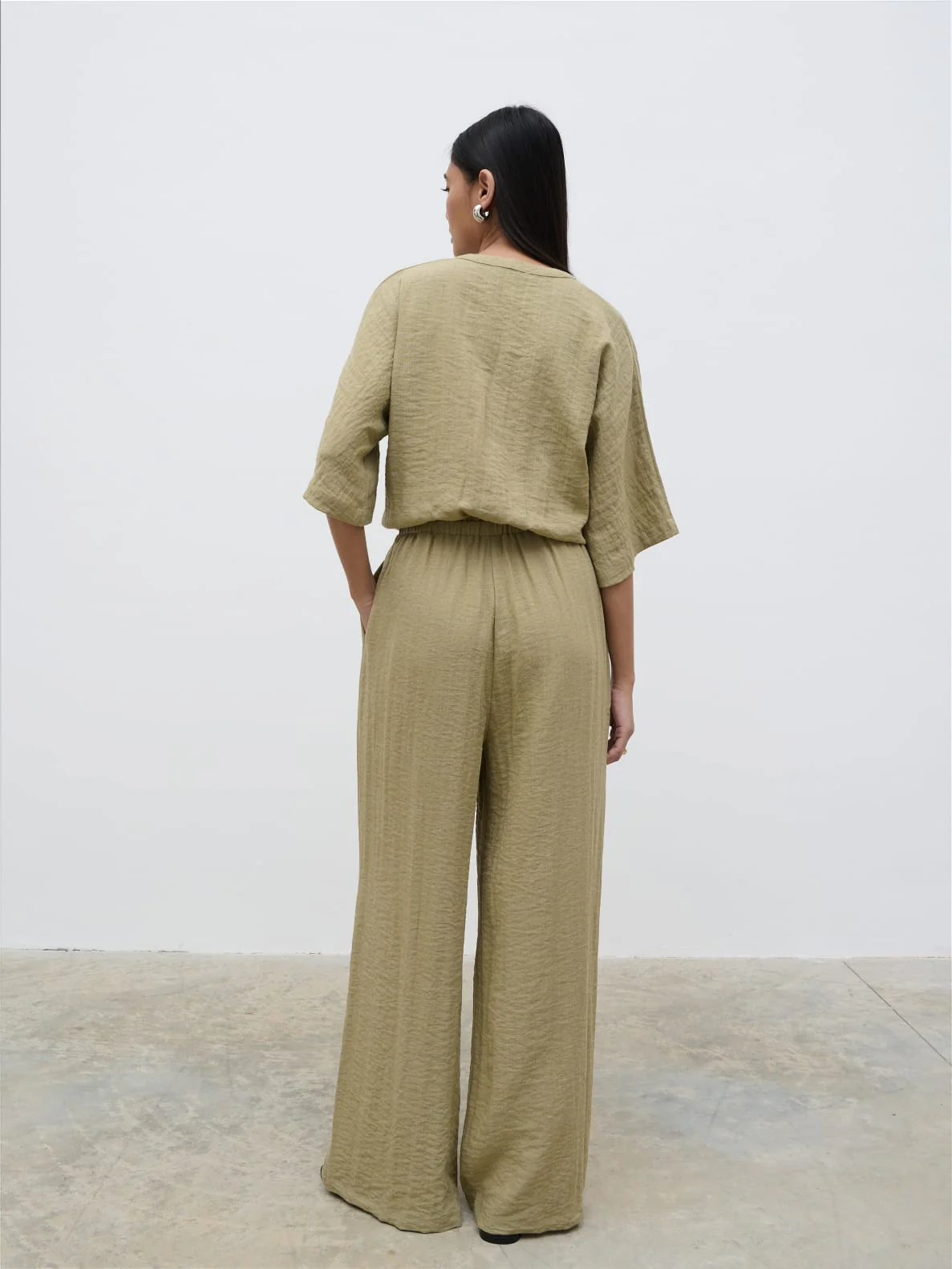 Carey Easywear Jumpsuit - Olive - Image 4