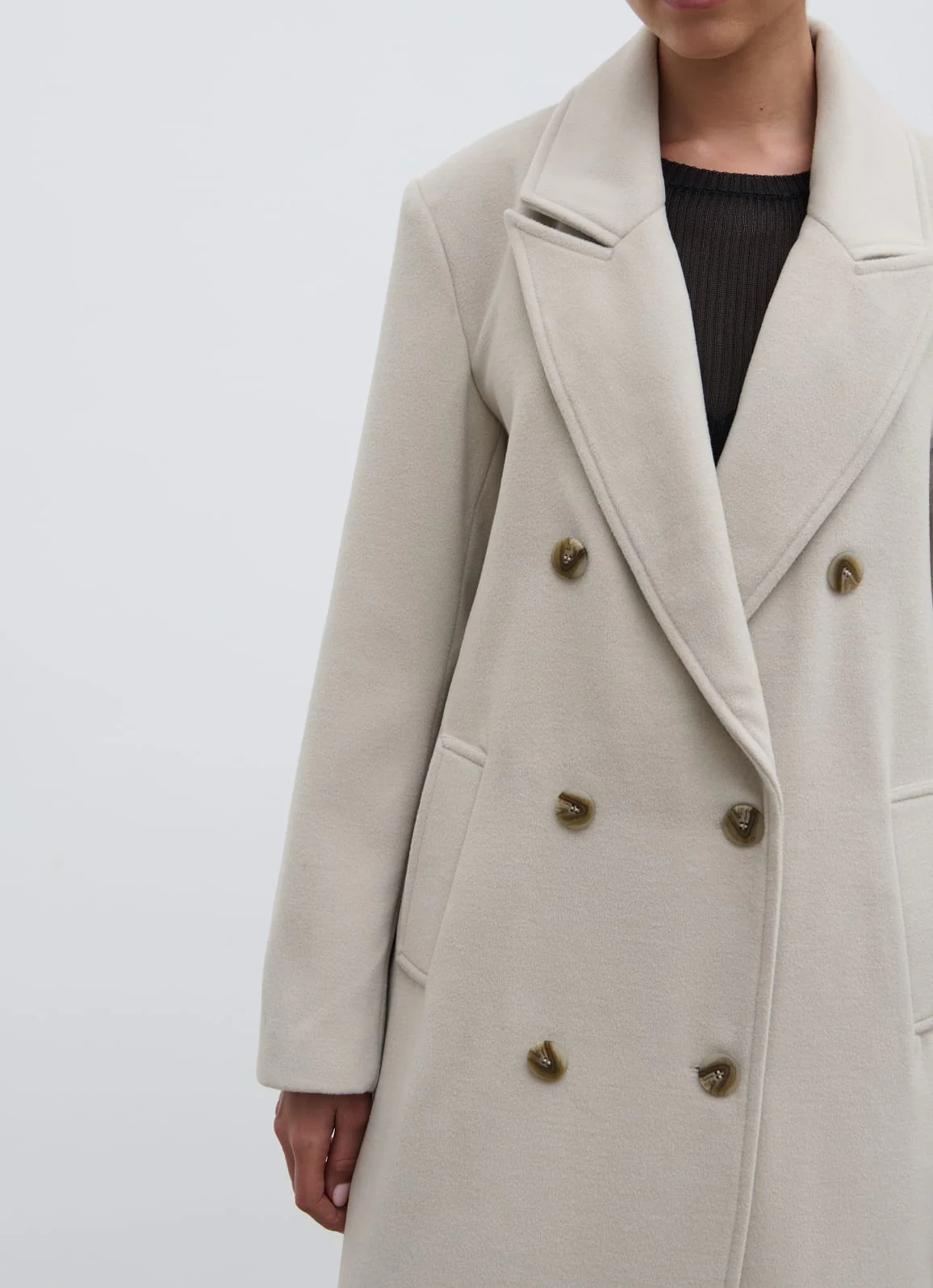Carissa Oversized Tailored Coat - Chalk - Image 4