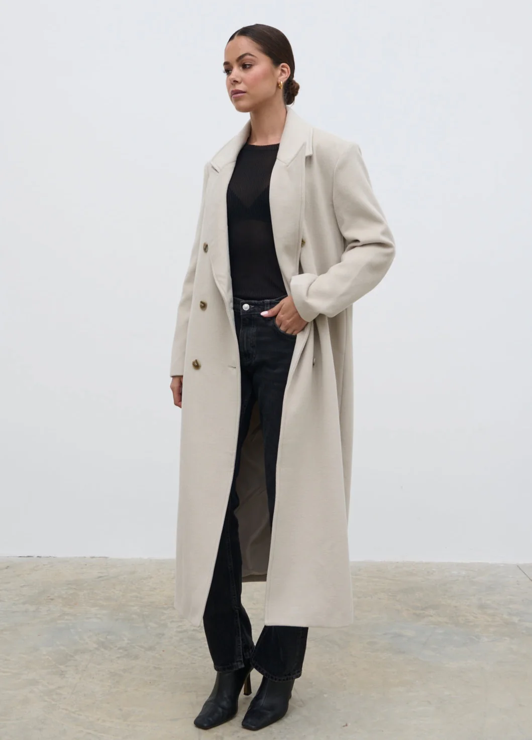 Carissa Oversized Tailored Coat - Chalk - Image 7