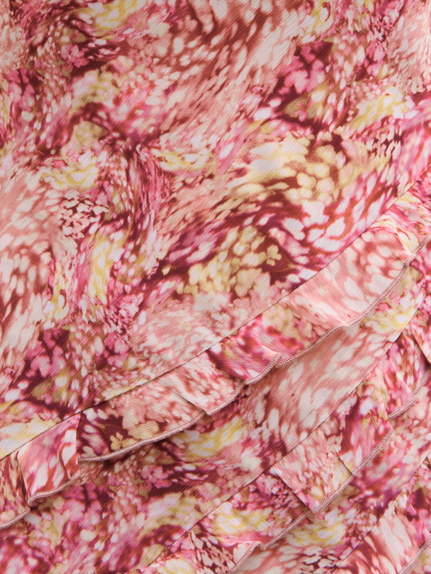 Constance Scarf Ruffle Maxi Dress - Berry Multi Abstract - Image 5