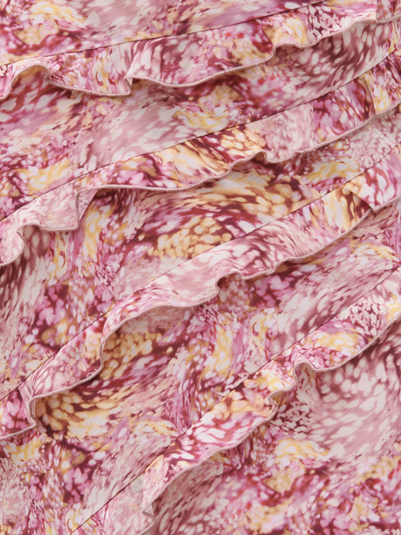 Constance Scarf Ruffle Maxi Dress Curve - Berry Multi Abstract - Image 6