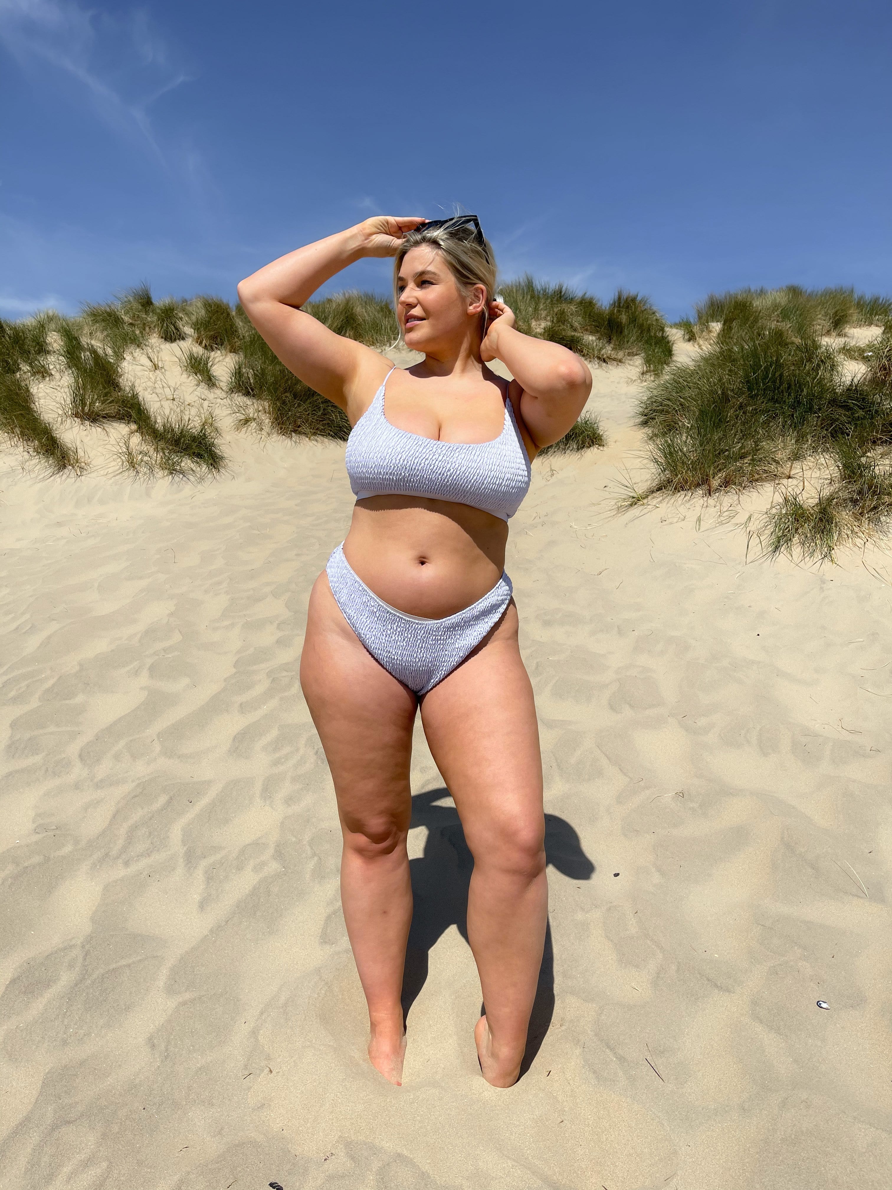 Dulcie Smocked Bikini Top - Lilac - Image 3