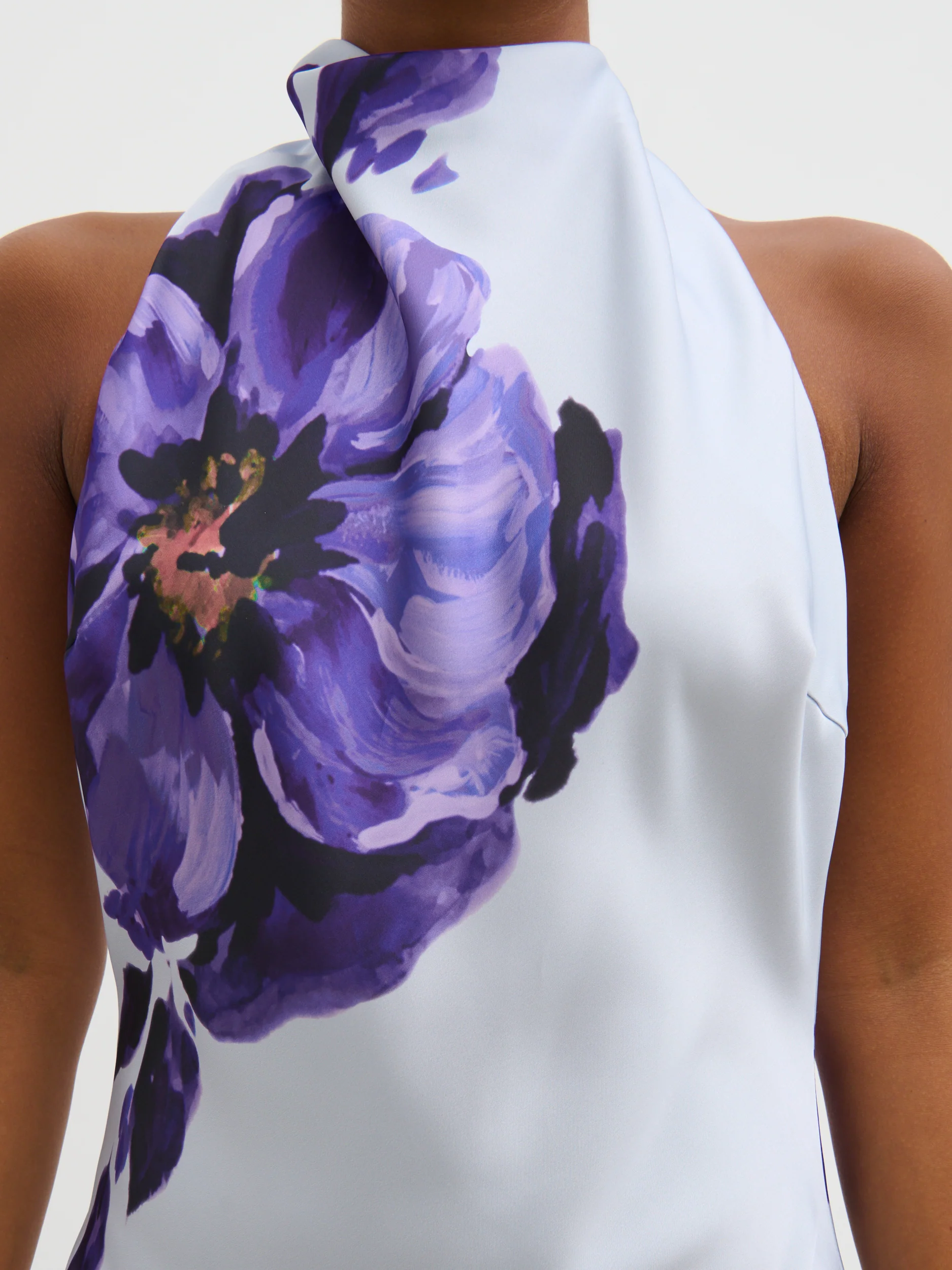 Edita Cowl Neck Maxi Dress - Lilac Floral - Image 5