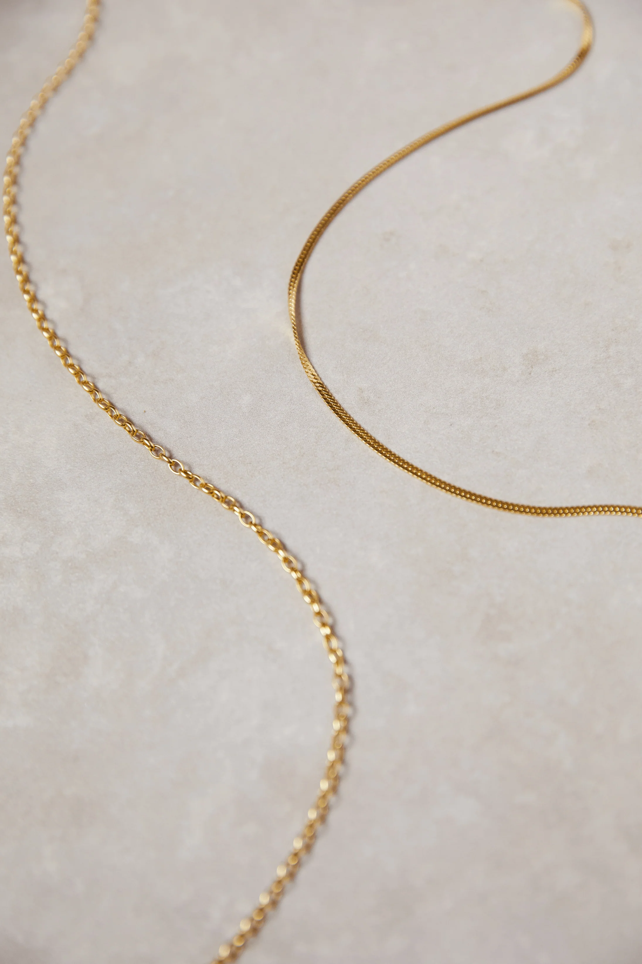 Emery Chain Necklace - Recycled Silver Gold Plated - Image 5