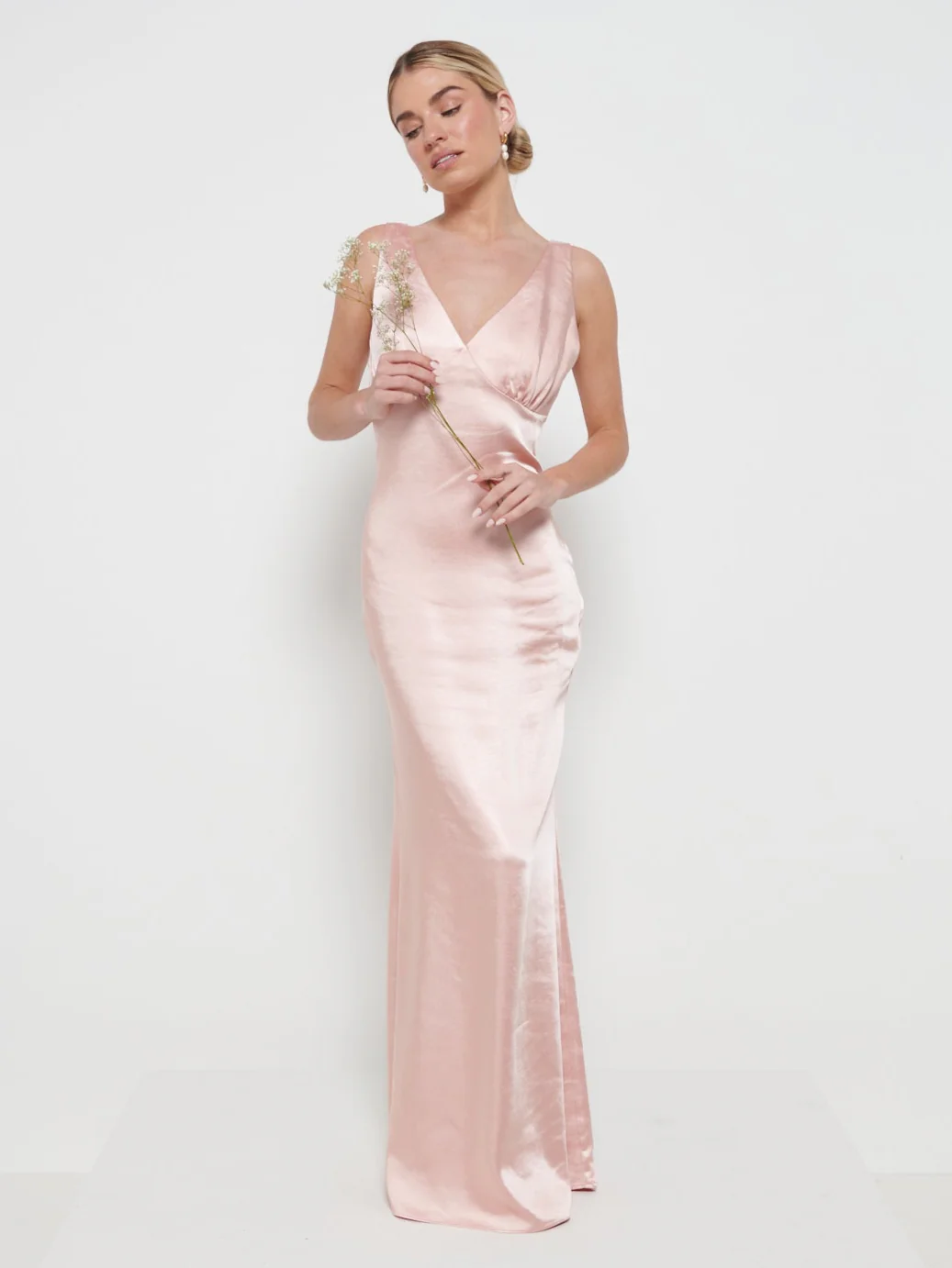Esmee Maxi Bridesmaid Dress - Matte True Blush - Image 2