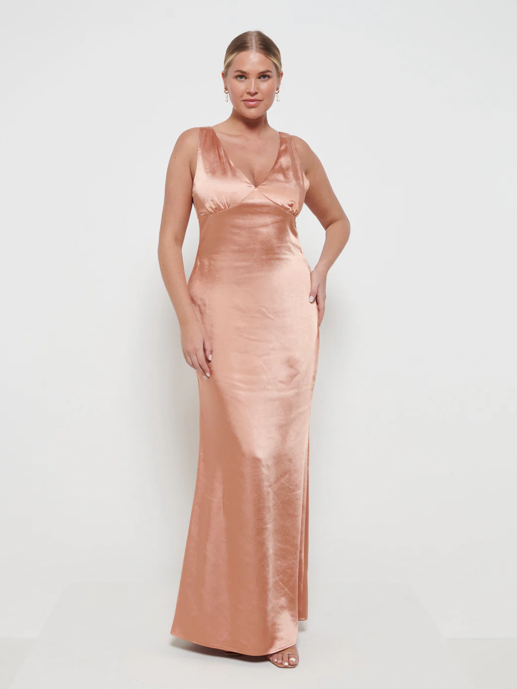 Esmee Maxi Bridesmaid Dress - Matte Cinnamon