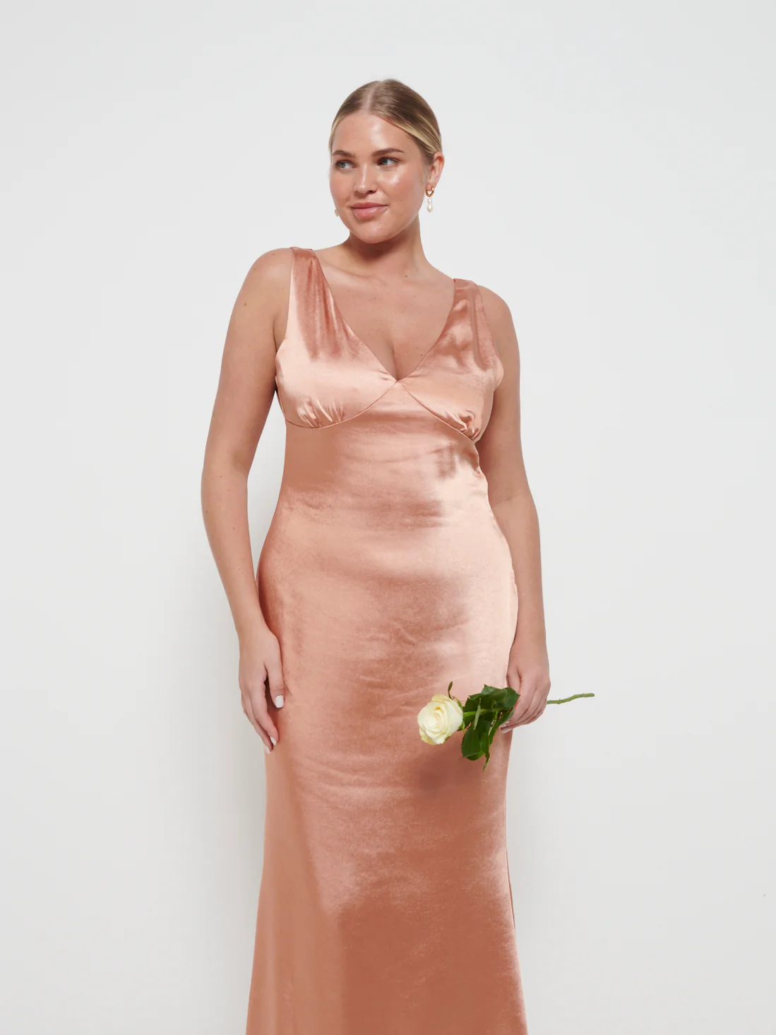 Esmee Maxi Bridesmaid Dress - Matte Cinnamon - Image 2