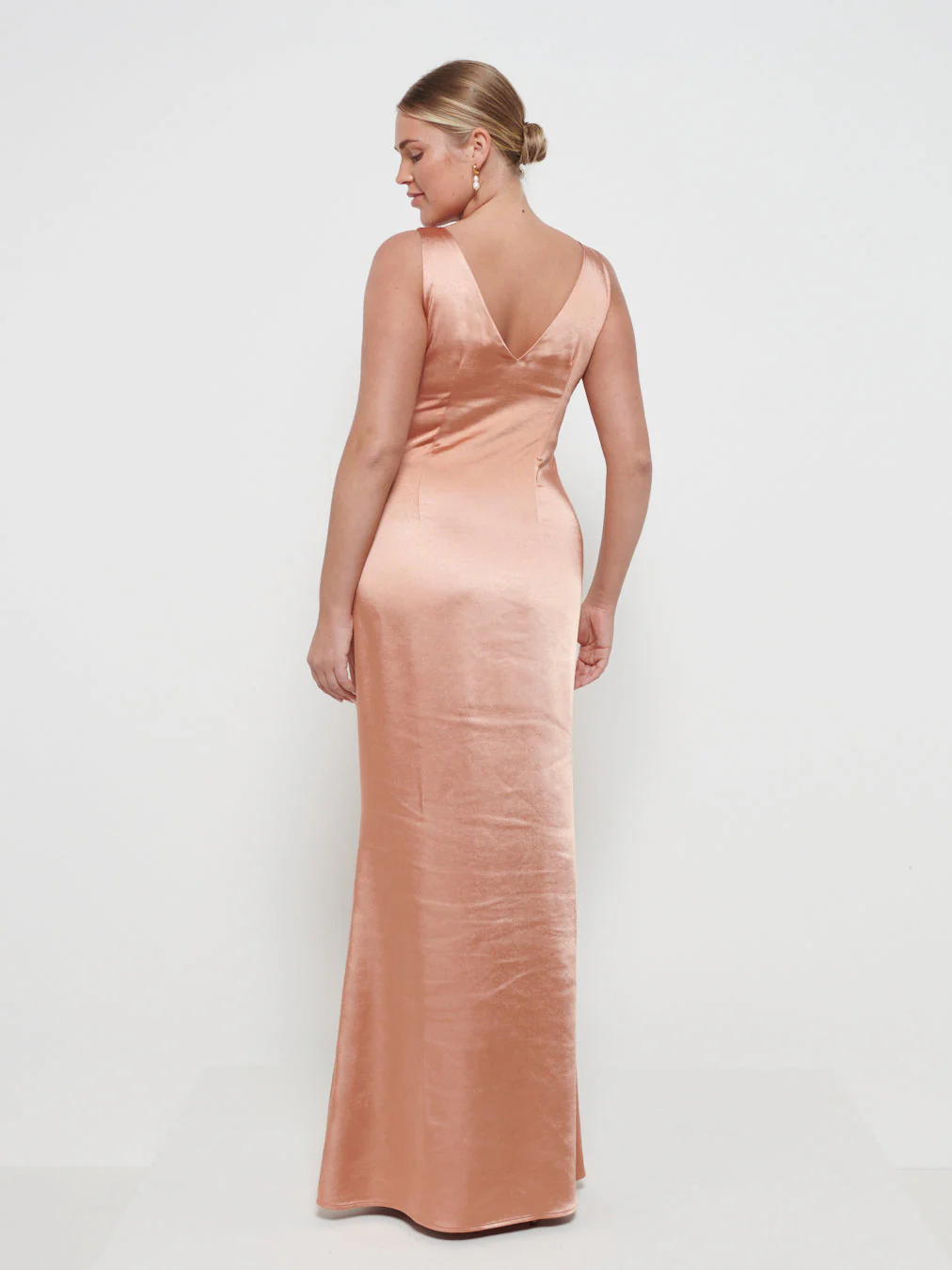 Esmee Maxi Bridesmaid Dress - Matte Cinnamon - Image 3