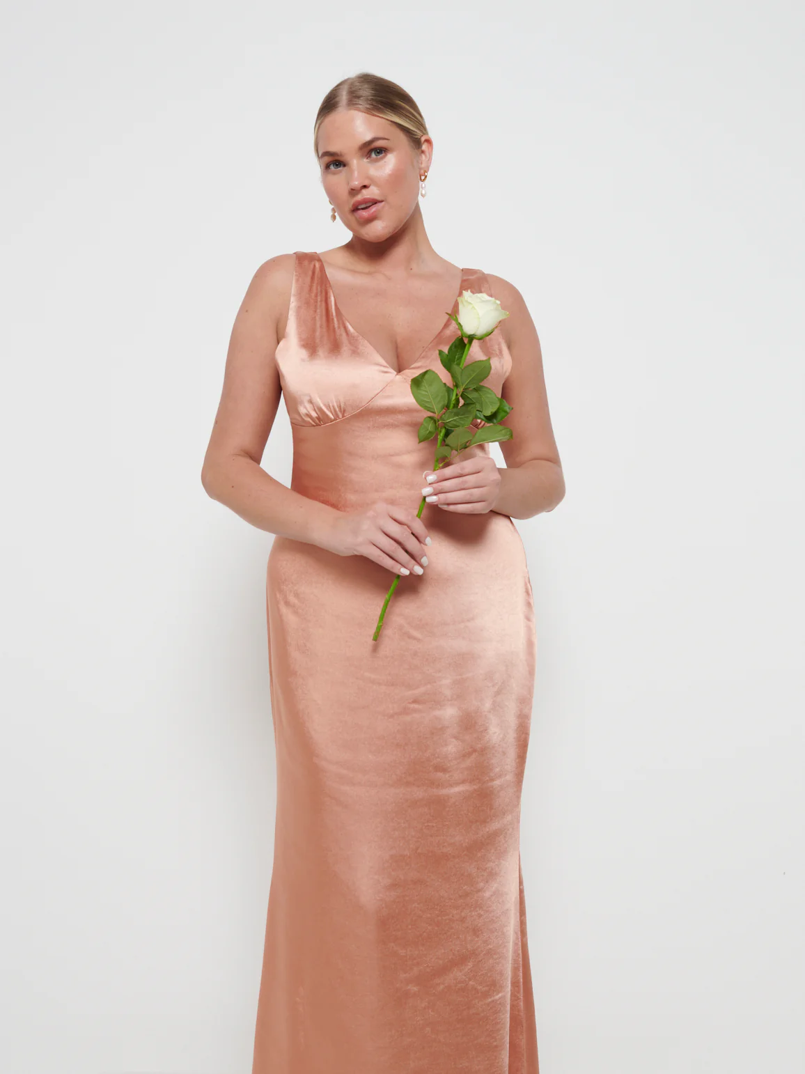 Esmee Maxi Bridesmaid Dress - Matte Cinnamon - Image 4