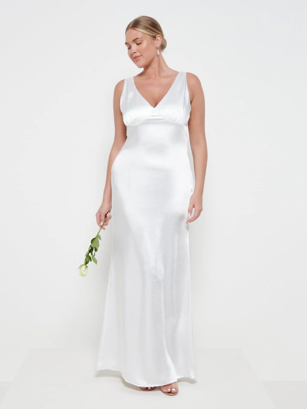 Esmee Maxi Bridesmaid Dress - Matte Ivory - Image 3