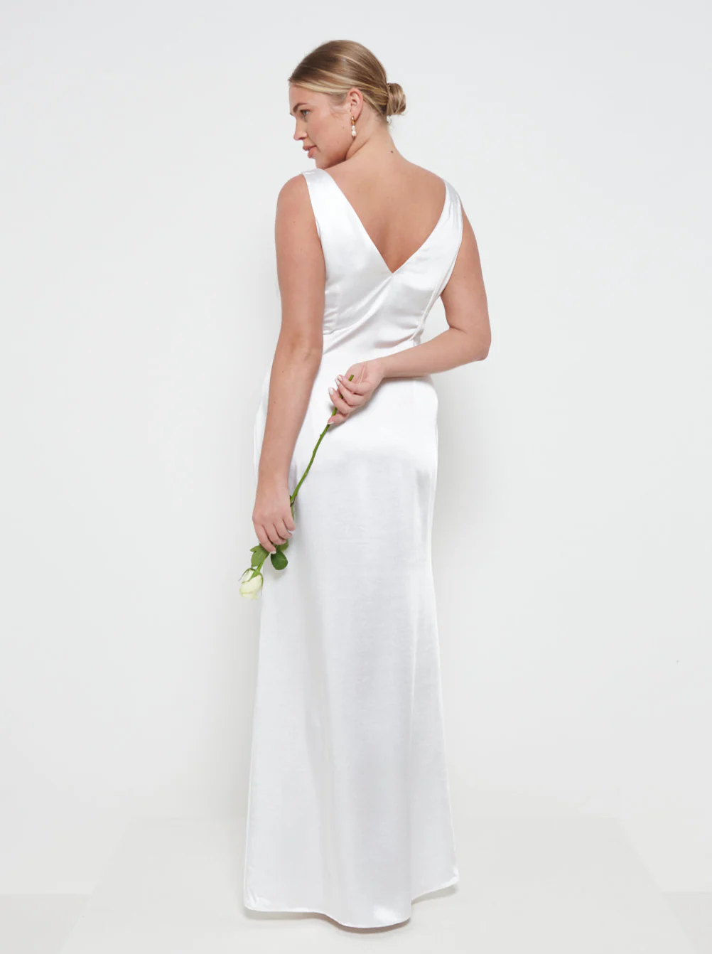Esmee Maxi Bridesmaid Dress - Matte Ivory - Image 4