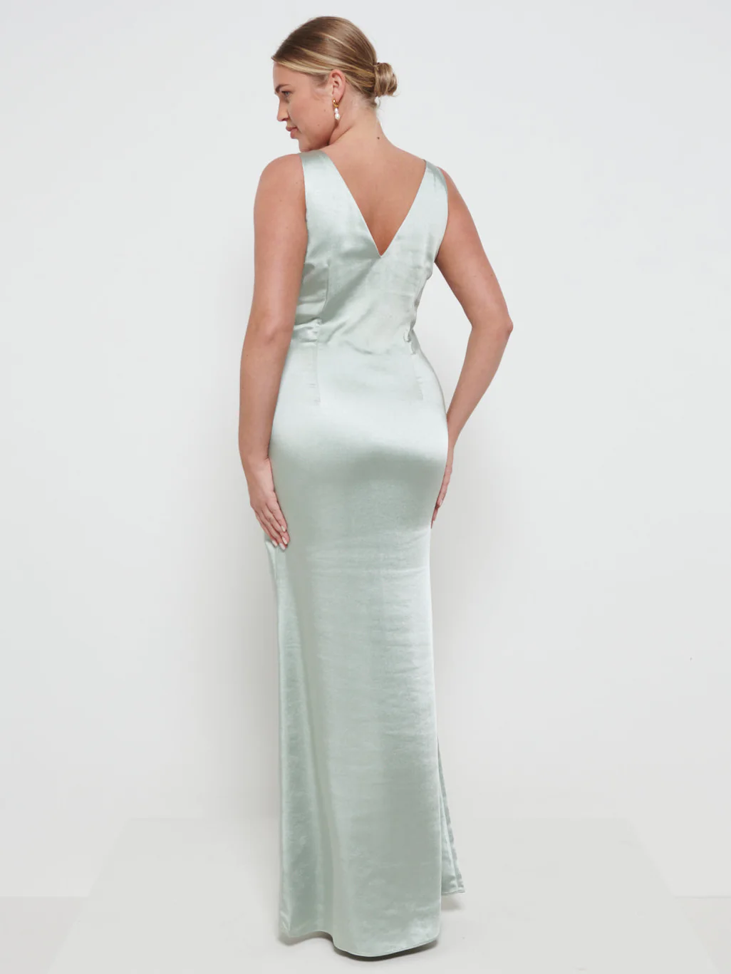 Esmee Maxi Bridesmaid Dress - Matte Sage - Image 3