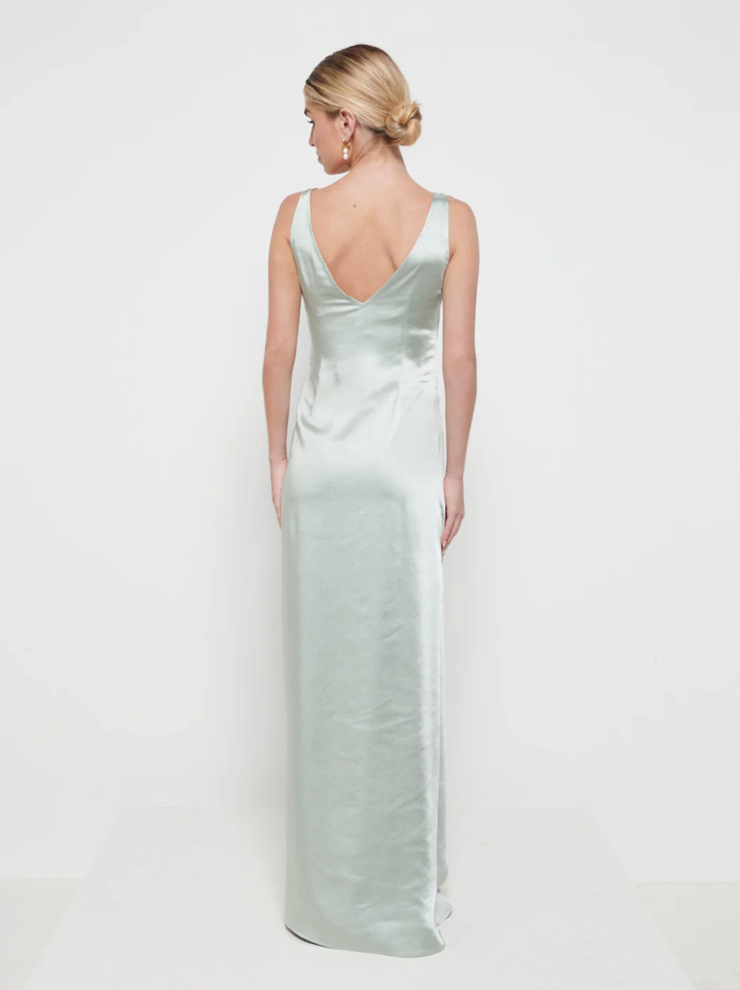 Esmee Wrap Maxi Bridesmaid Dress - Matte Sage - Image 3