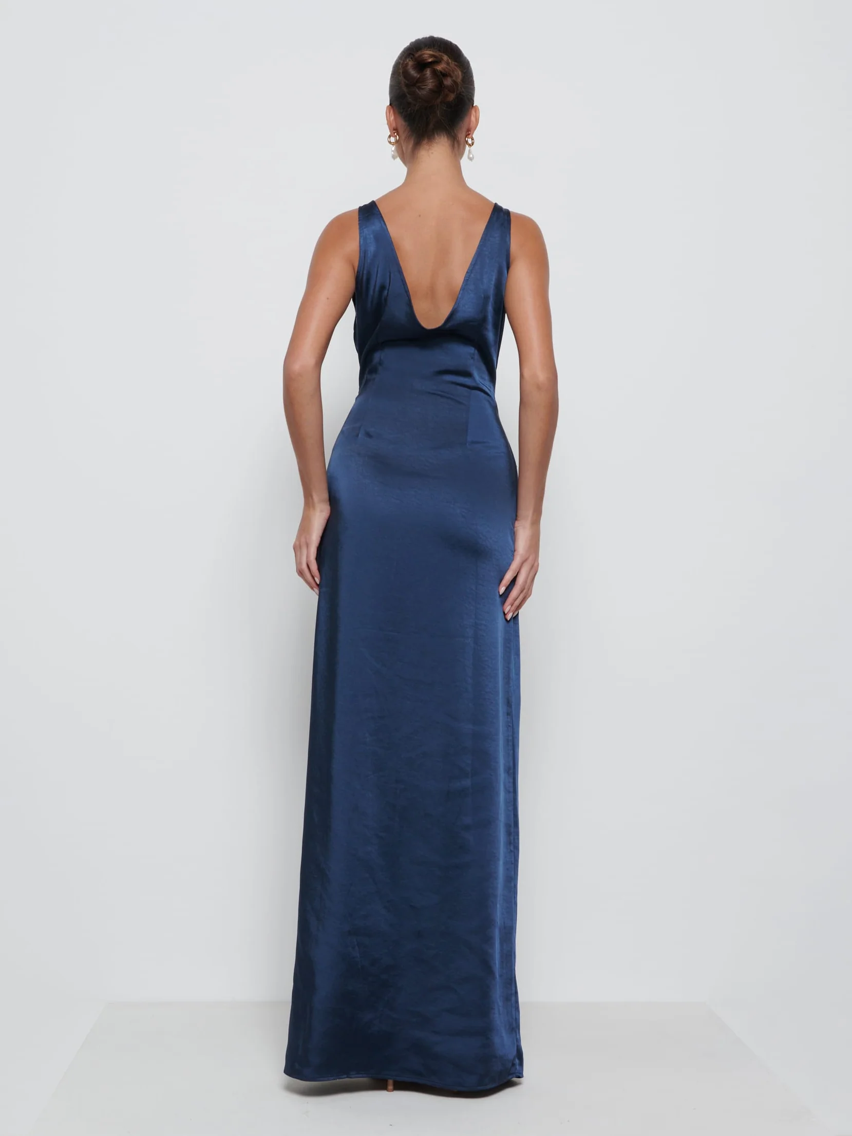 Esmee Wrap Maxi Bridesmaid Dress - Navy - Image 3