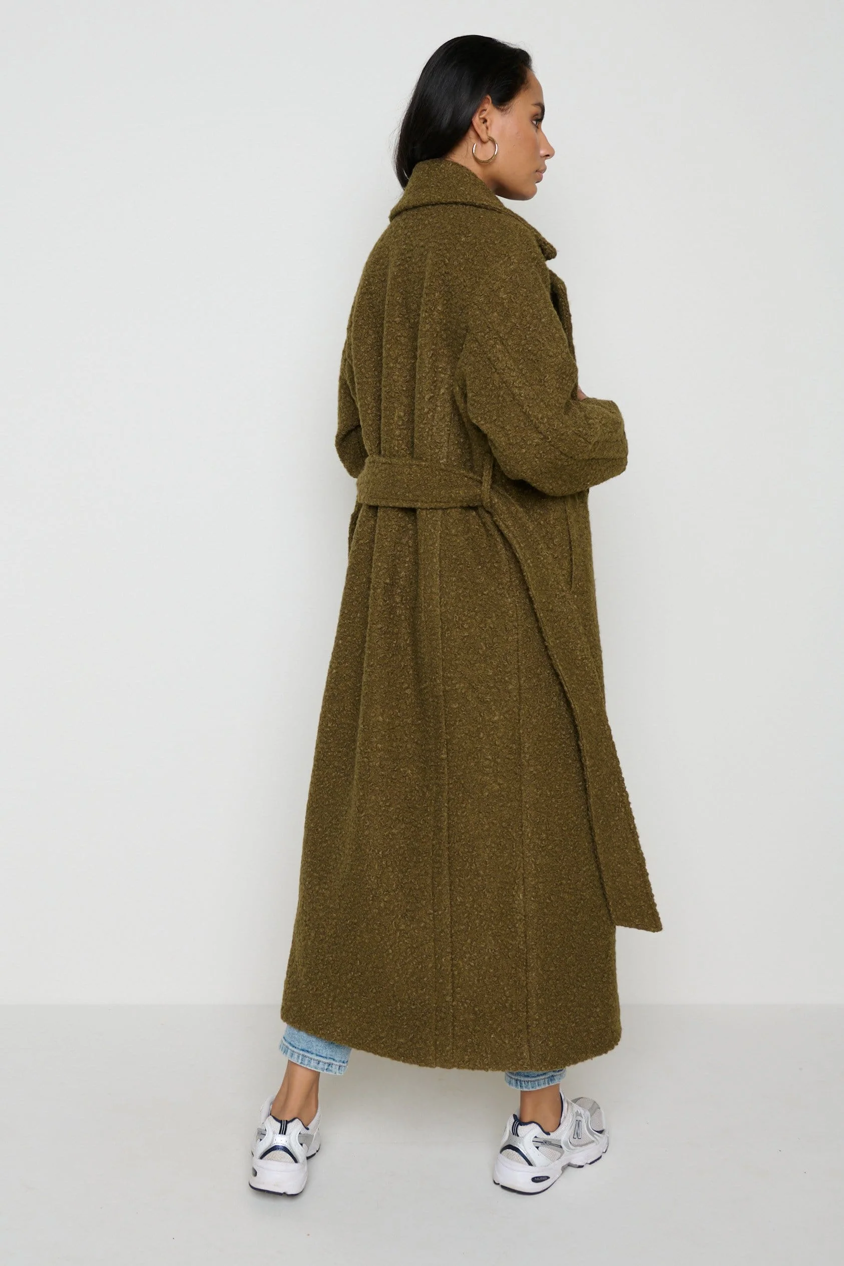 Grayson Boucle Coat - Khaki - Image 2