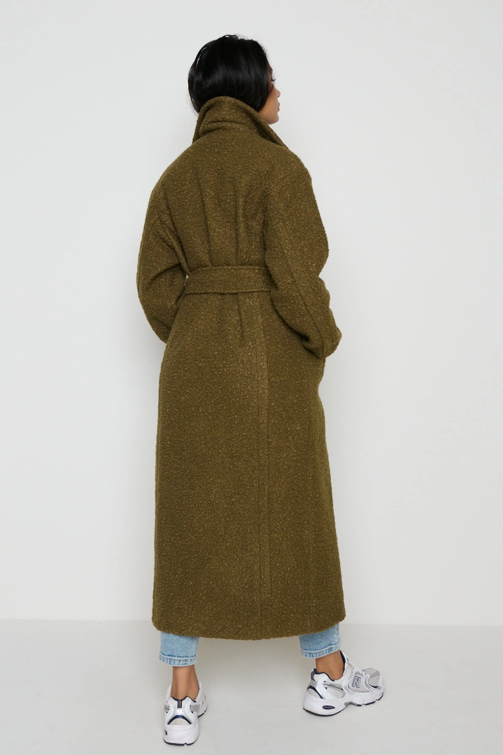 Grayson Boucle Coat - Khaki - Image 3