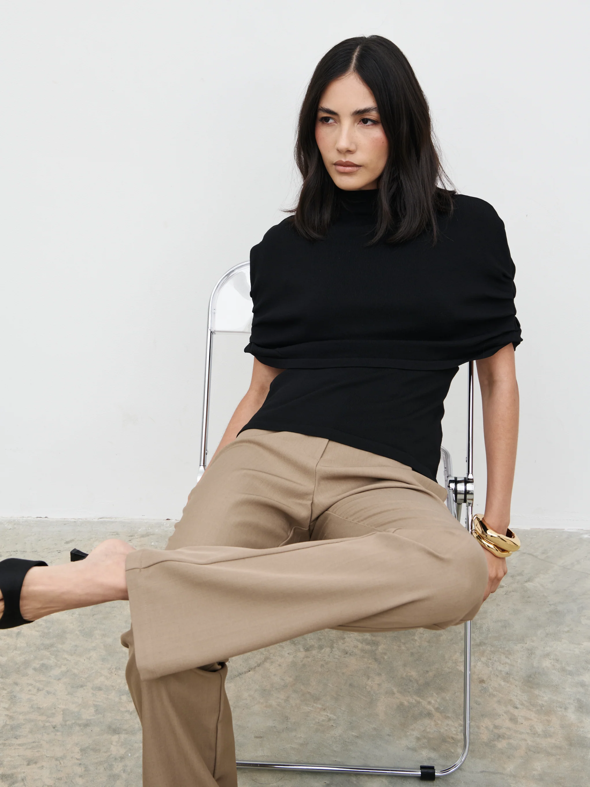 Hailee Slim Fit Trousers - Taupe
