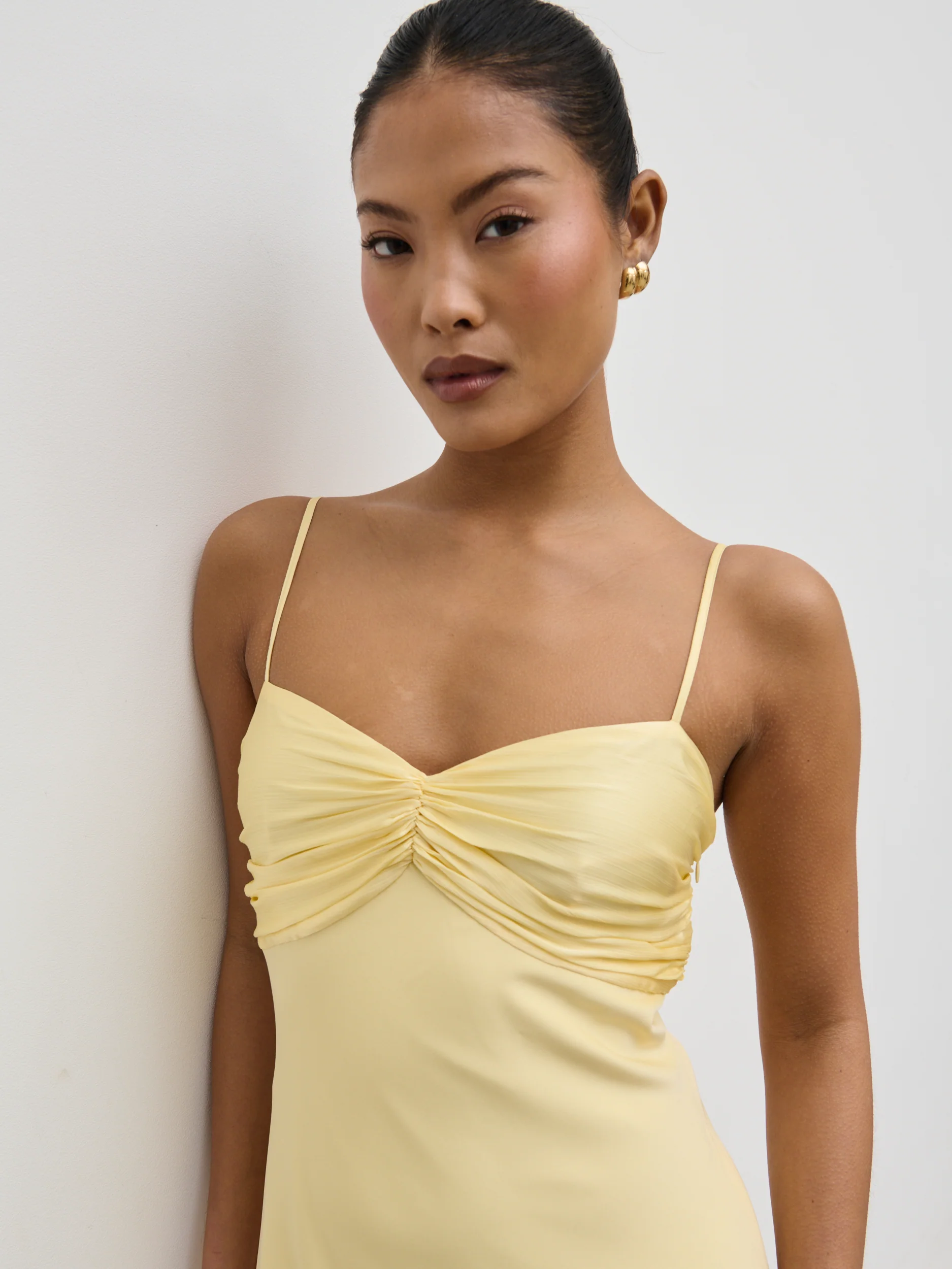 Joely Contrast Midaxi Dress - Lemon - Image 4