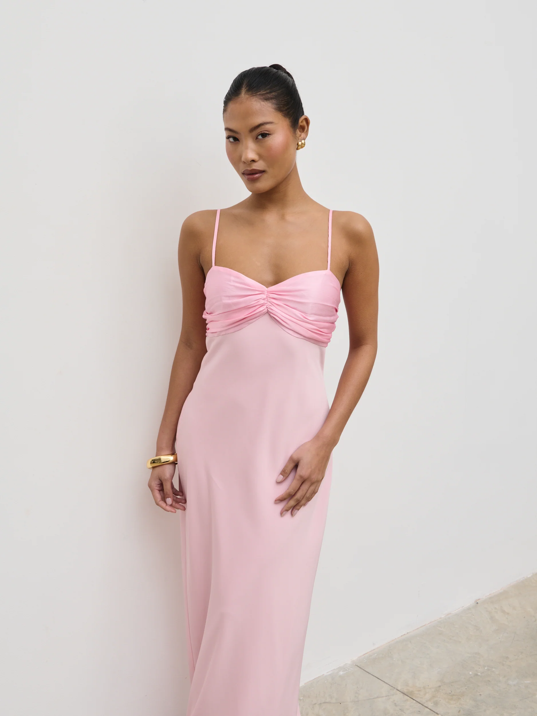 Joely Contrast Maxi Dress - Peony Pink - Image 4