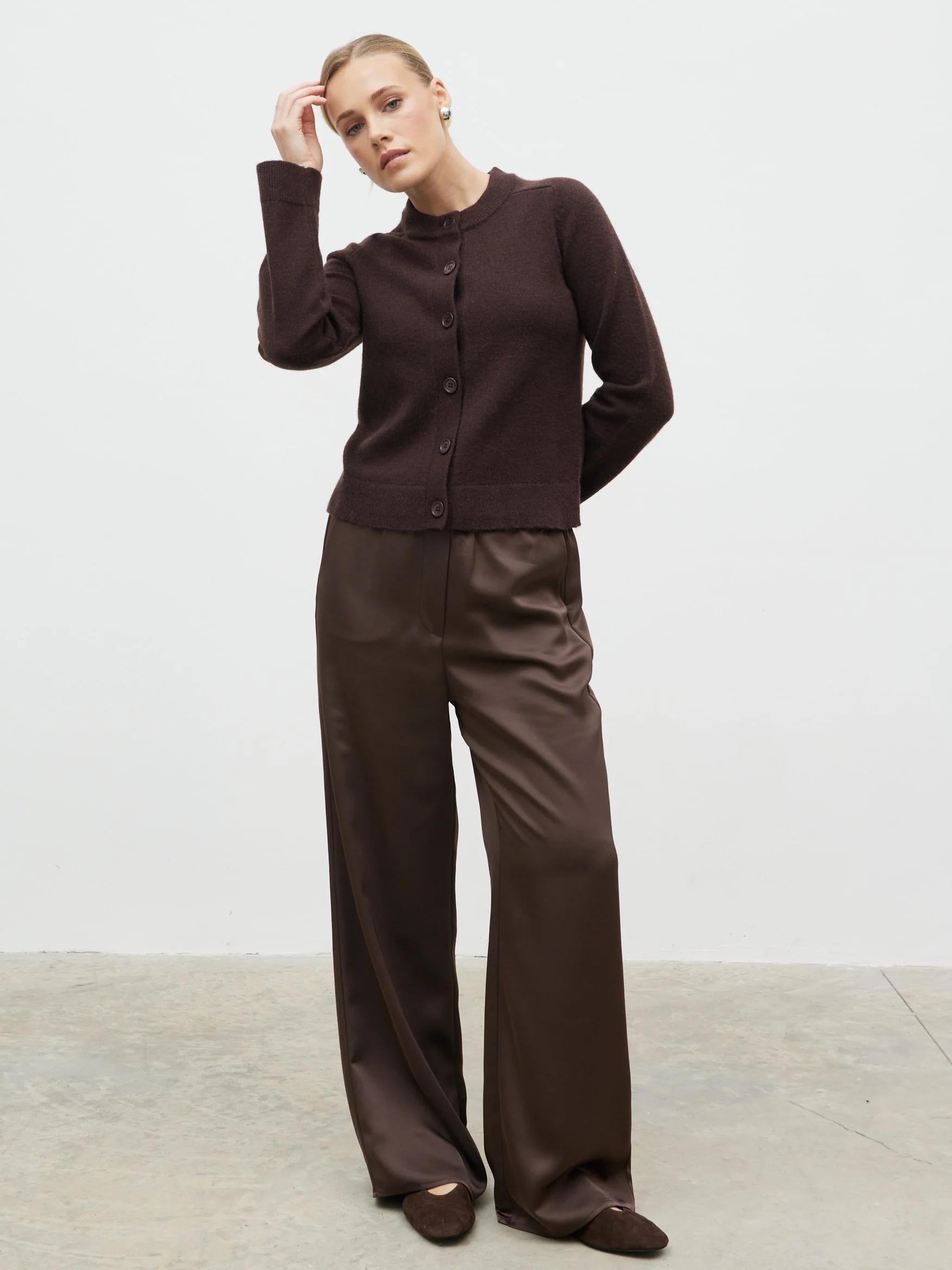 Katarina Knit Cardigan - Chocolate - Image 6